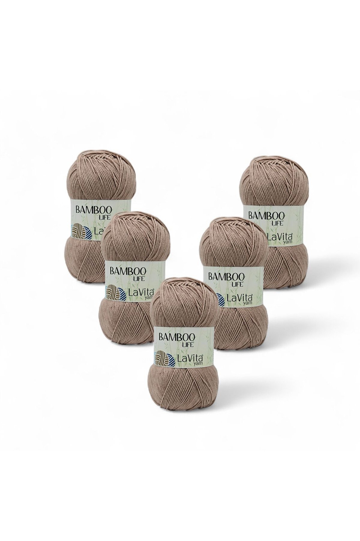 Bamboo Life El Örgü Ipi %50 Bambu %50 Akrilik 500gr 5 Adet (7017 VİZON)