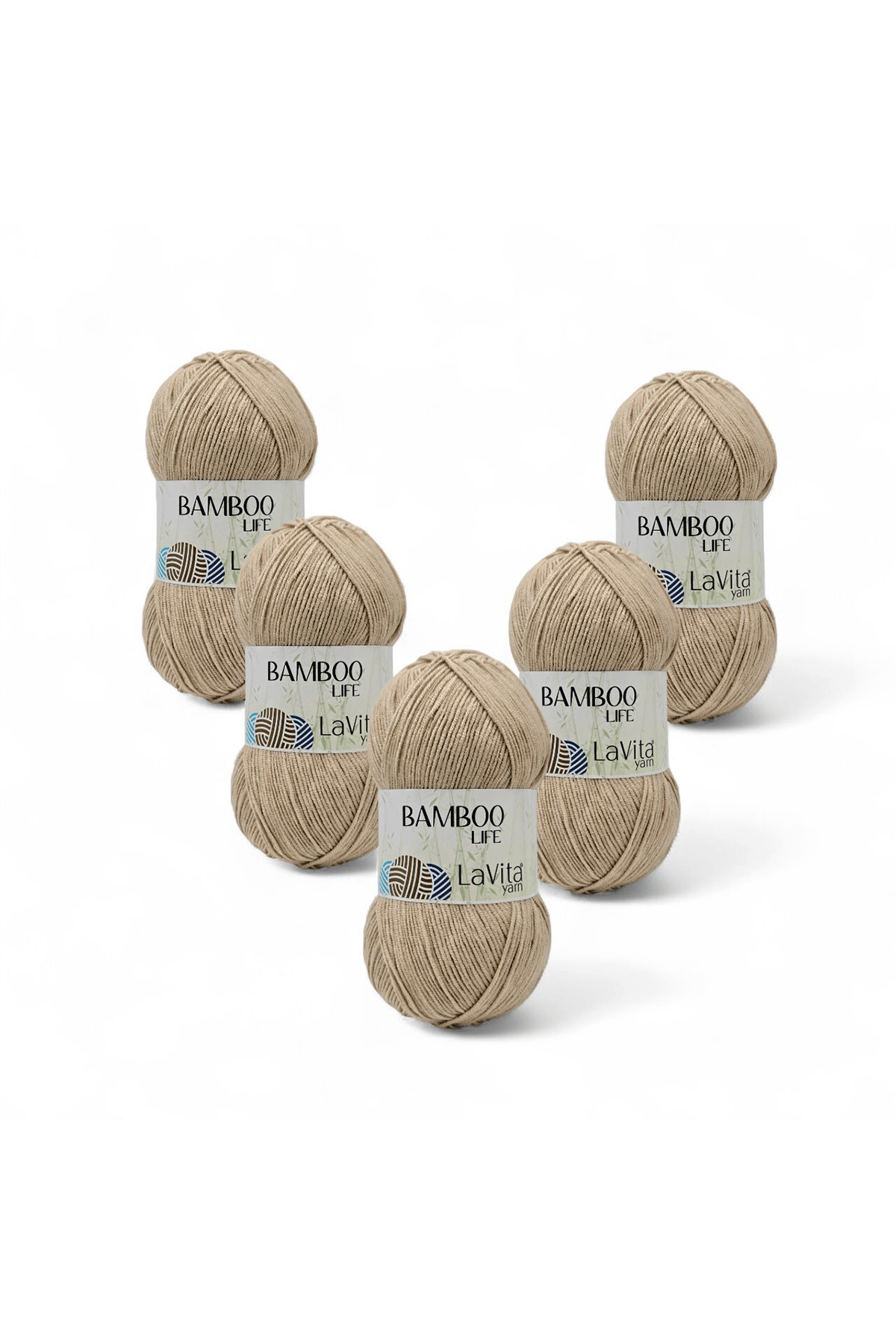 Bamboo Life El Örgü İpi %50 Bambu %50 Akrilik 500gr 5 ADET (7016 KUM)