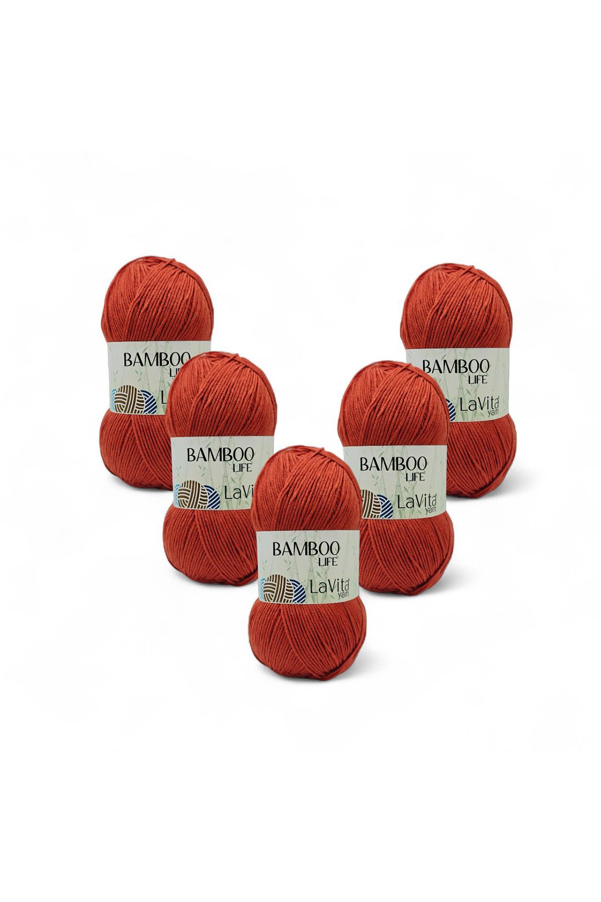 Bamboo Life El Örgü İpi %50 Bambu %50 Akrilik 500gr 5 ADET (3217 KİREMİT)