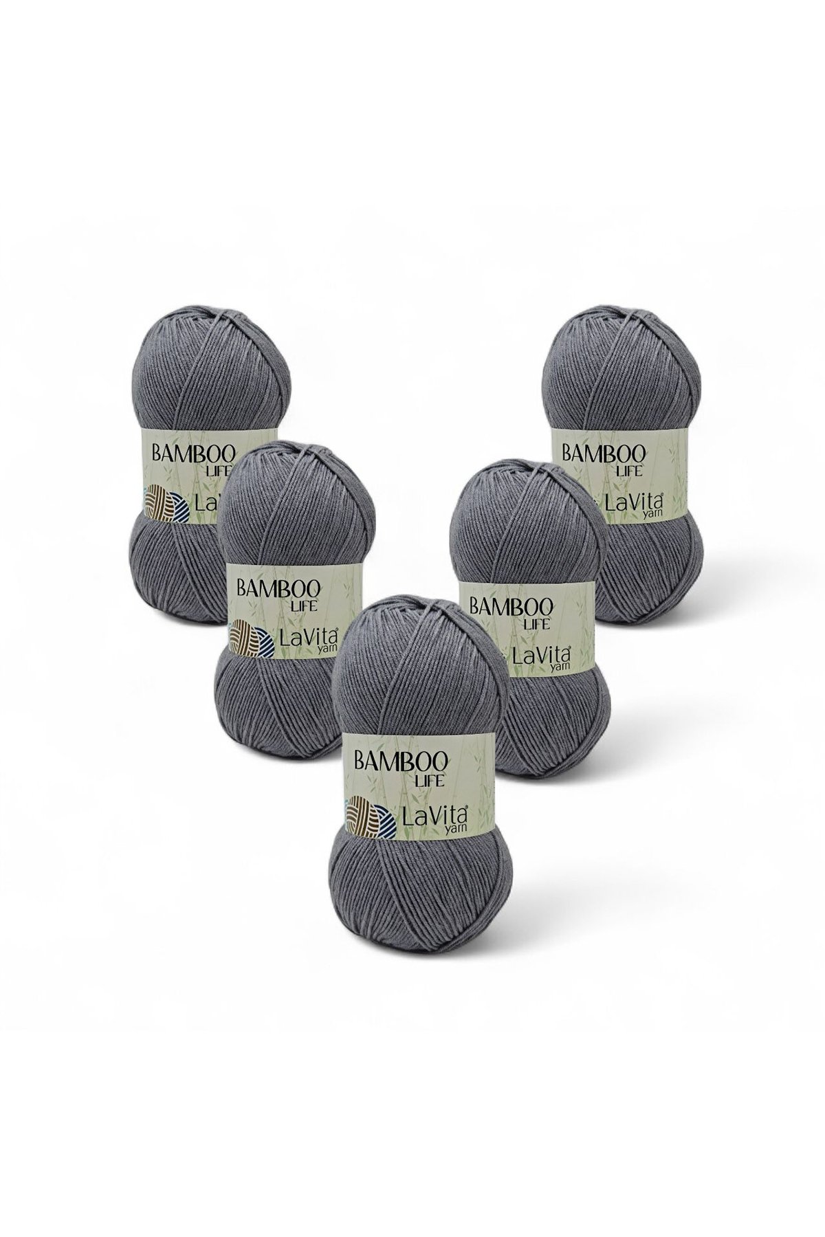 Bamboo Life El Örgü İpi %50 Bambu %50 Akrilik 500gr 5 ADET (6043 KURŞUN GRİ)