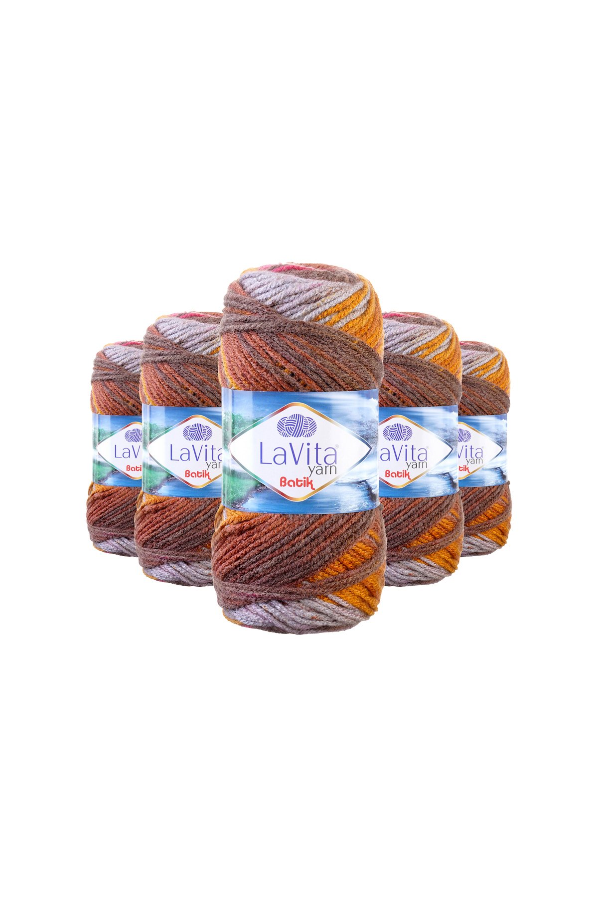 Batik El Örgü İpi %100 Akrilik 500gr 5 ADET (DG12 LOTUS)