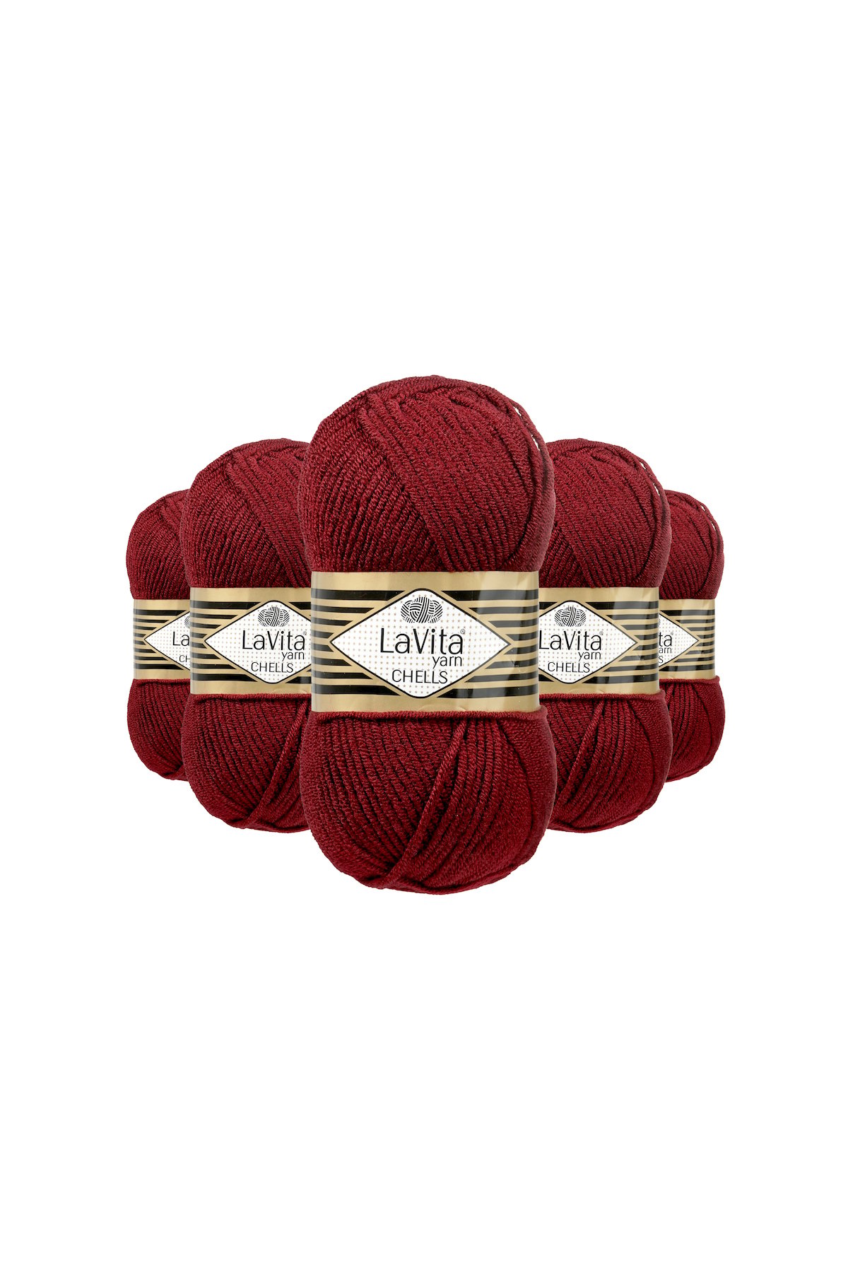 Chells El Örgü İpi %100 Akrilik 500gr 5 ADET (9572 BORDO)