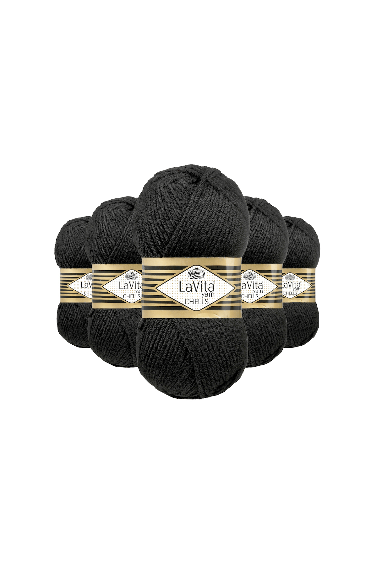 Chells El Örgü İpi %100 Akrilik 500gr 5 ADET (9500 SİYAH)