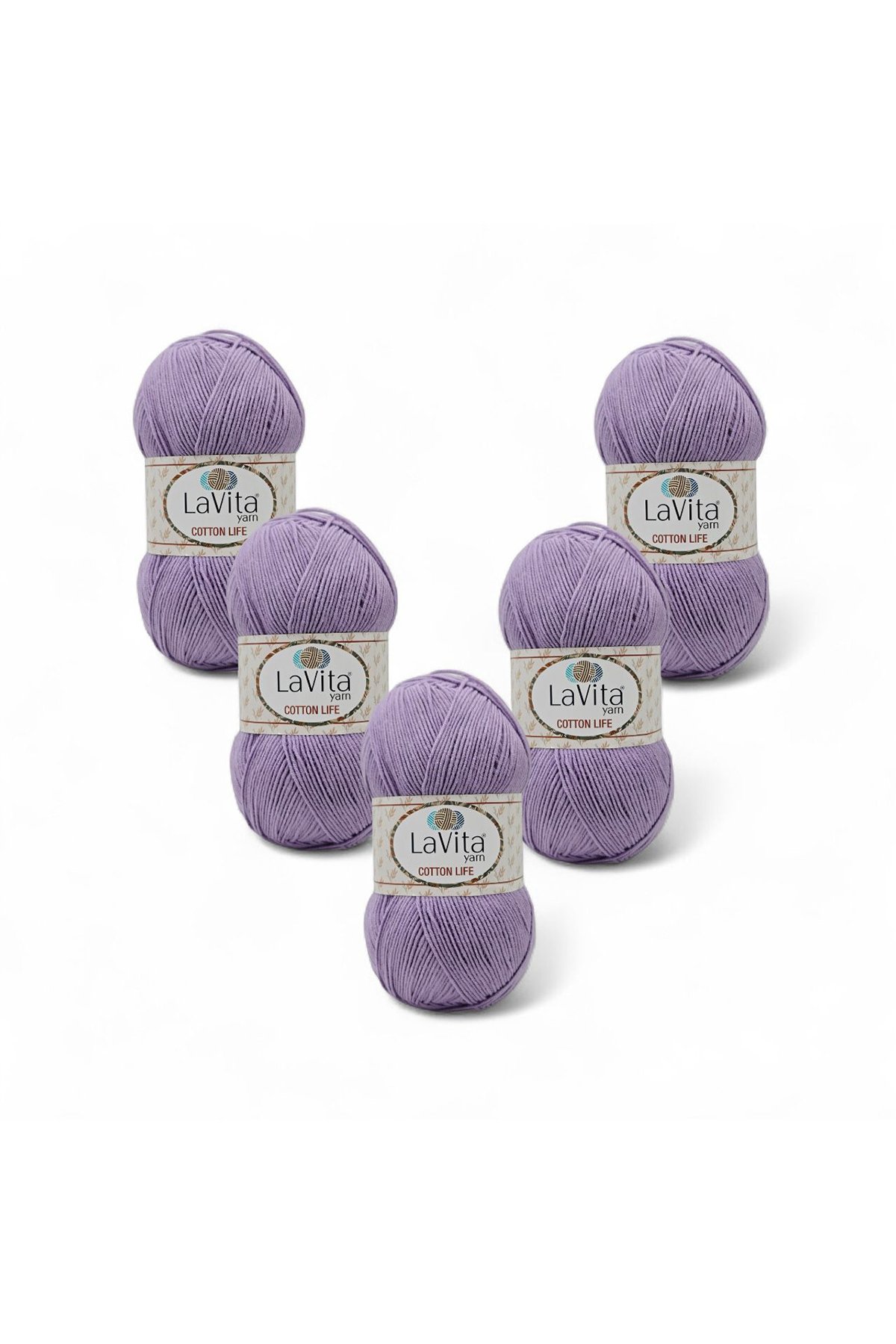 Cotton Life El Örgü İpi %50 Pamuk %50 Akrilik 500gr 5 ADET (4163 LİLA)