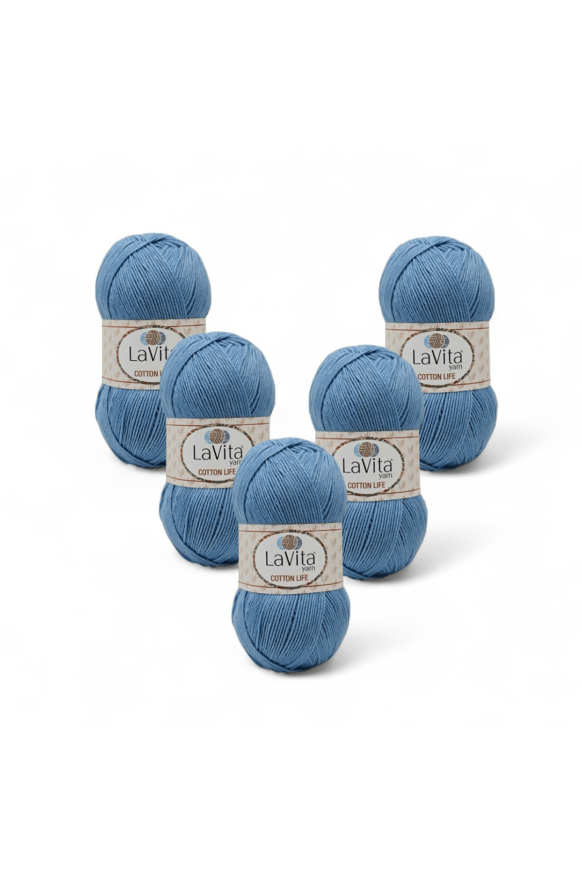 Cotton Life El Örgü İpi %50 Pamuk %50 Akrilik 500gr 5 ADET (5316 DENİZ)