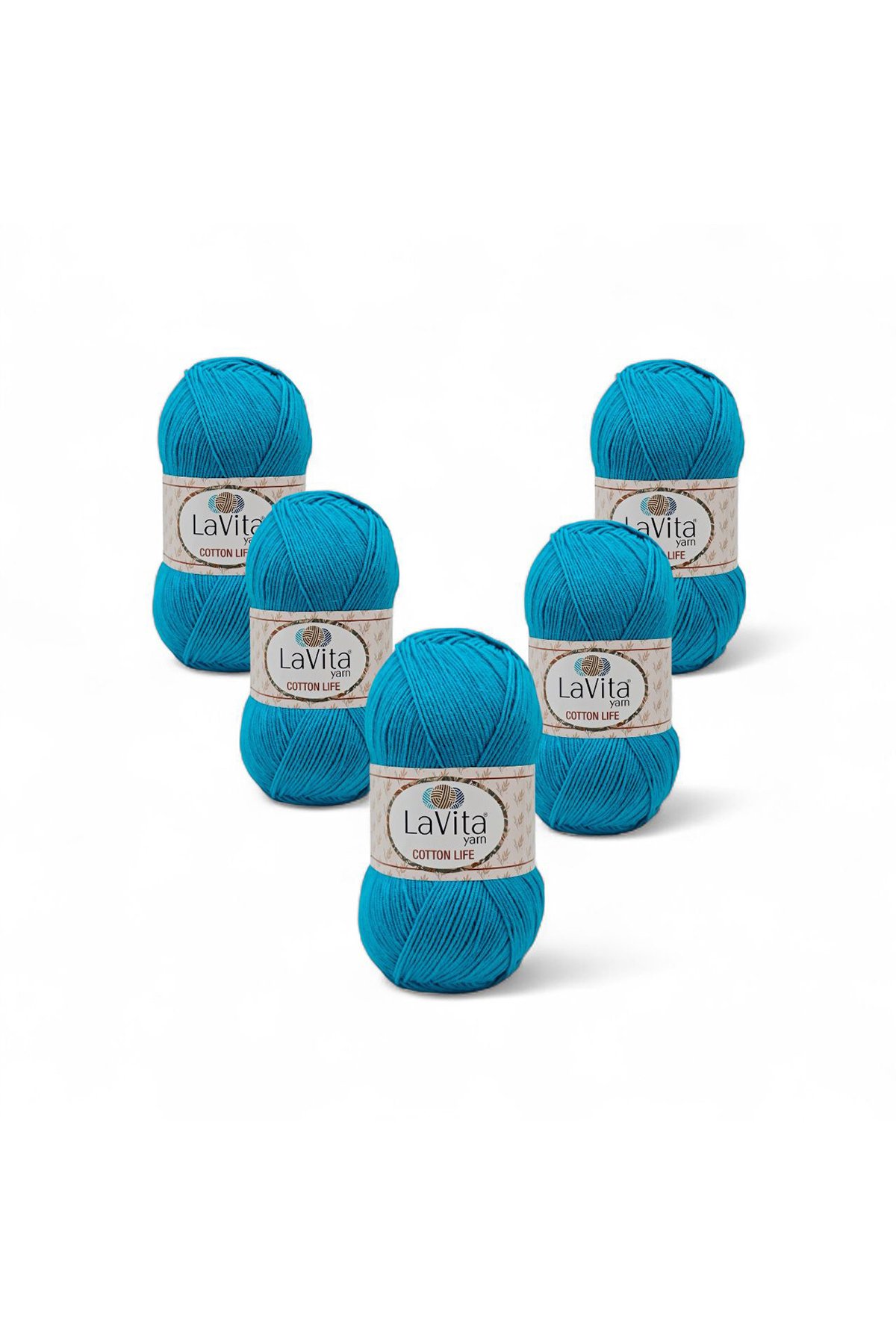 Cotton Life El Örgü İpi %50 Pamuk %50 Akrilik 500gr 5 ADET (5318 PETROL)