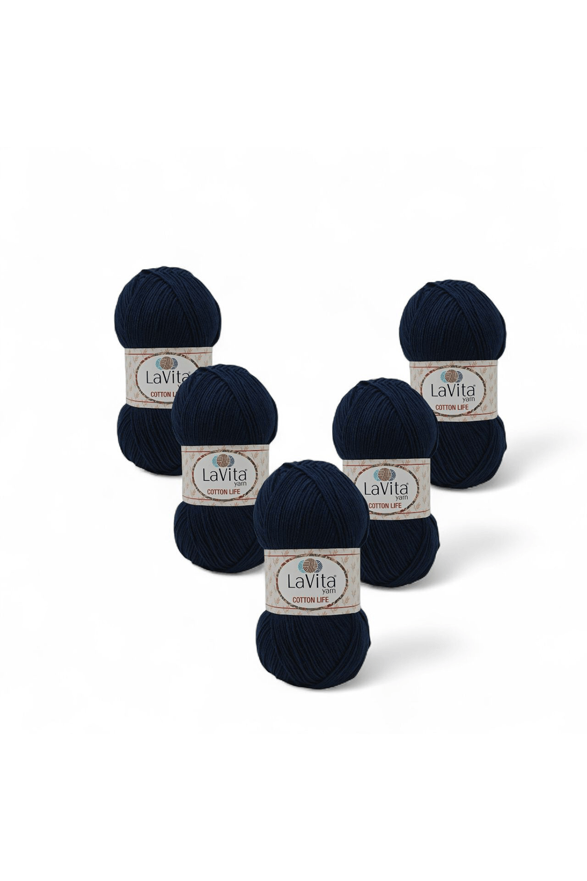 Cotton Life El Örgü İpi %50 Pamuk %50 Akrilik 500gr 5 ADET (5321 KOYU LACİVERT)