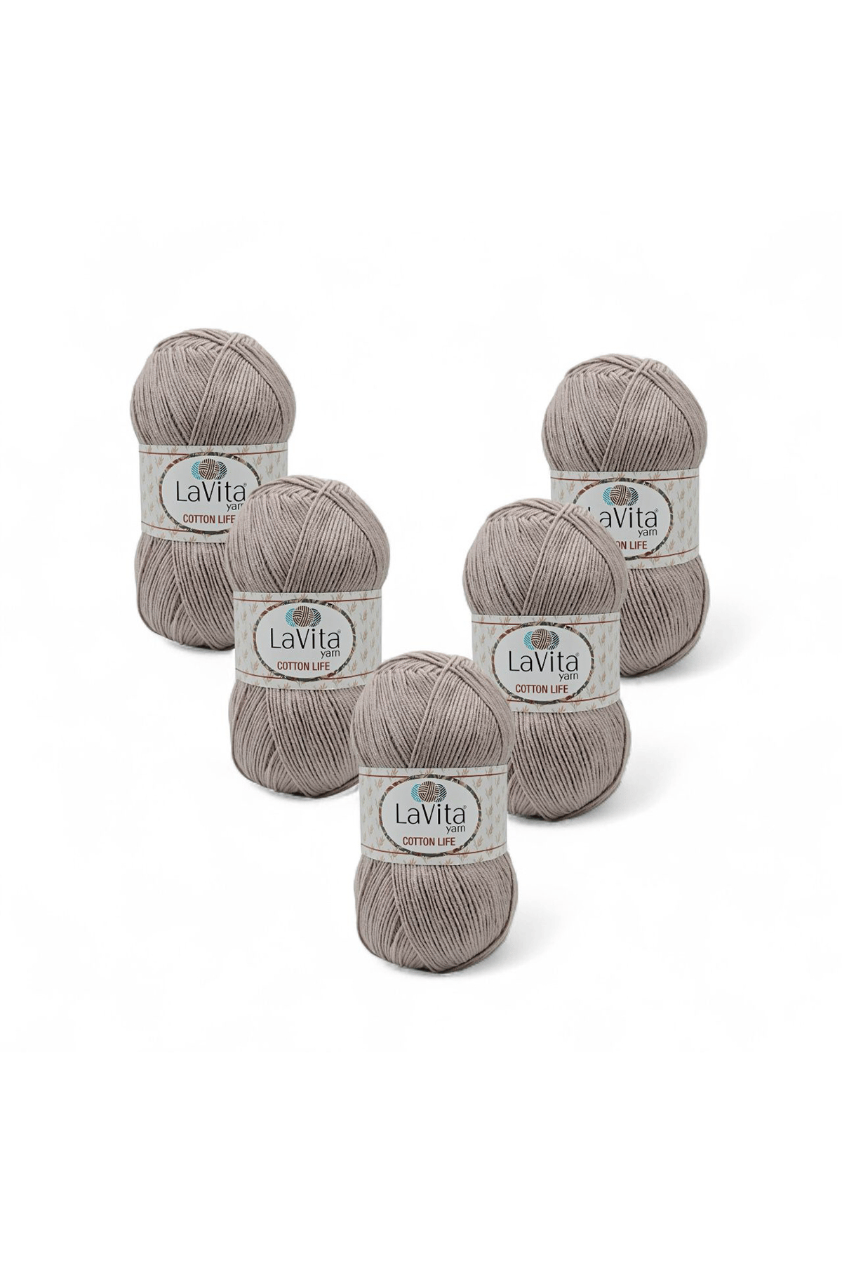 Cotton Life El Örgü İpi %50 Pamuk %50 Akrilik 500gr 5 ADET (4162 LİLA GRİ)
