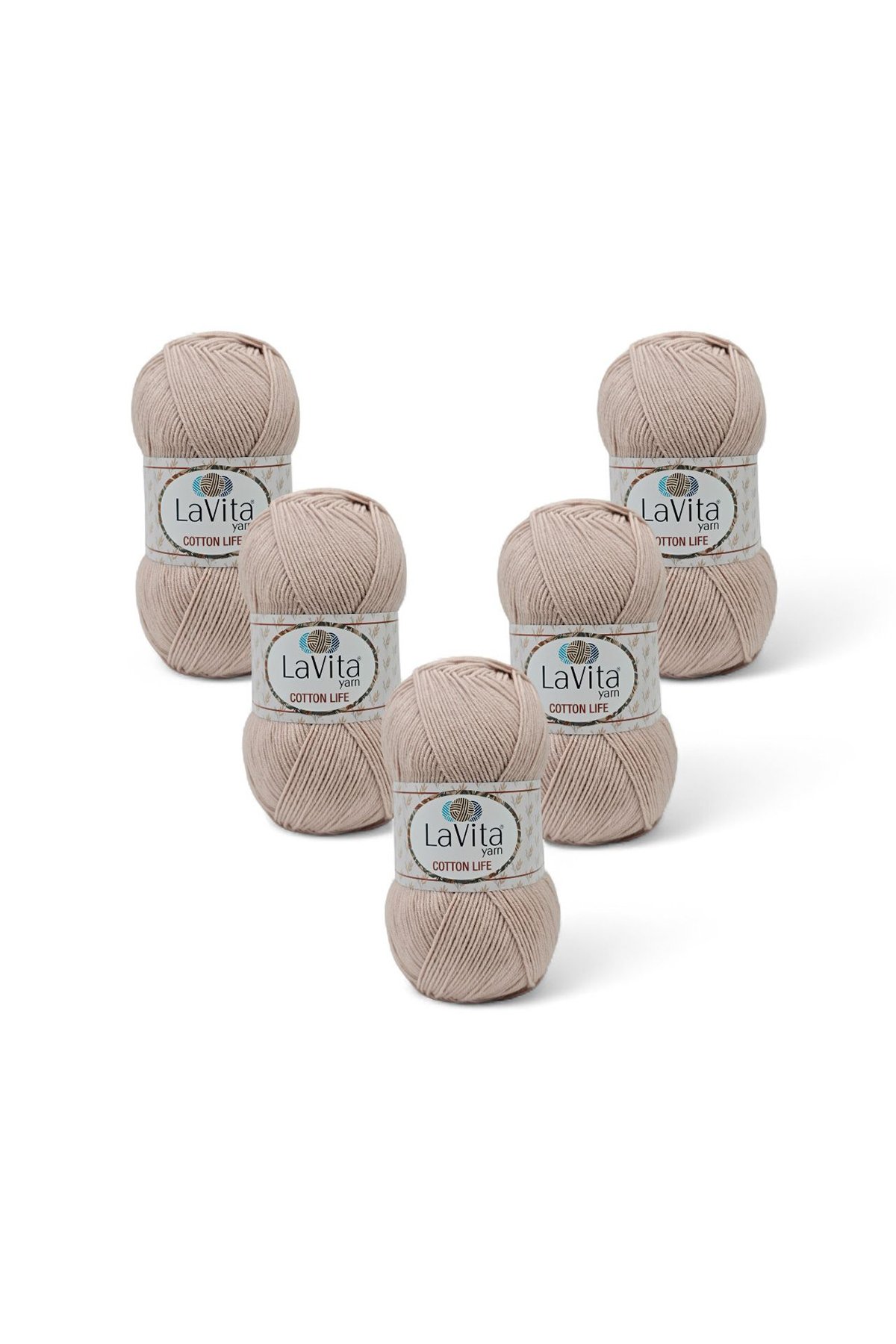 Cotton Life El Örgü İpi %50 Pamuk %50 Akrilik 500gr 5 ADET (4108 KOYU TAŞ)