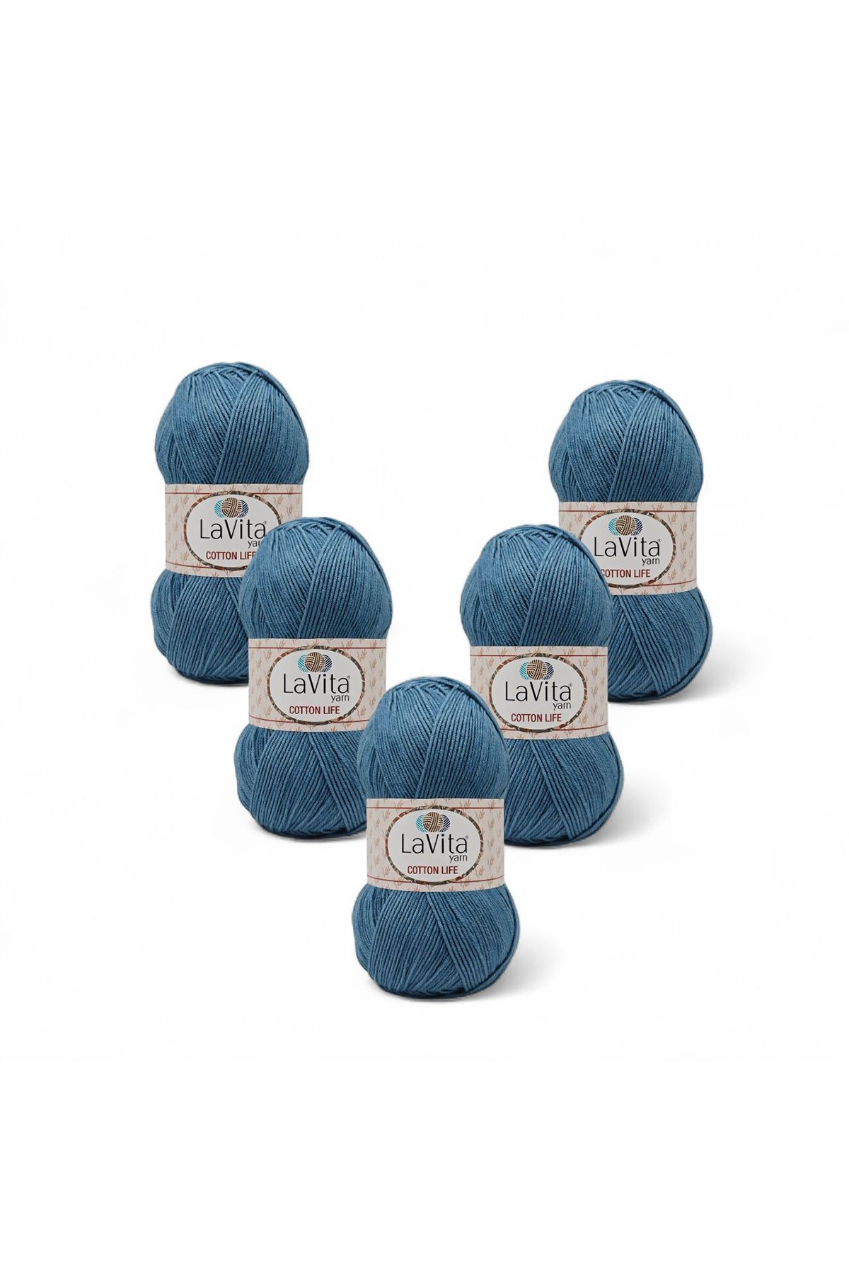 Cotton Life El Örgü İpi %50 Pamuk %50 Akrilik 500gr 5 ADET (5319 İNDİGO)