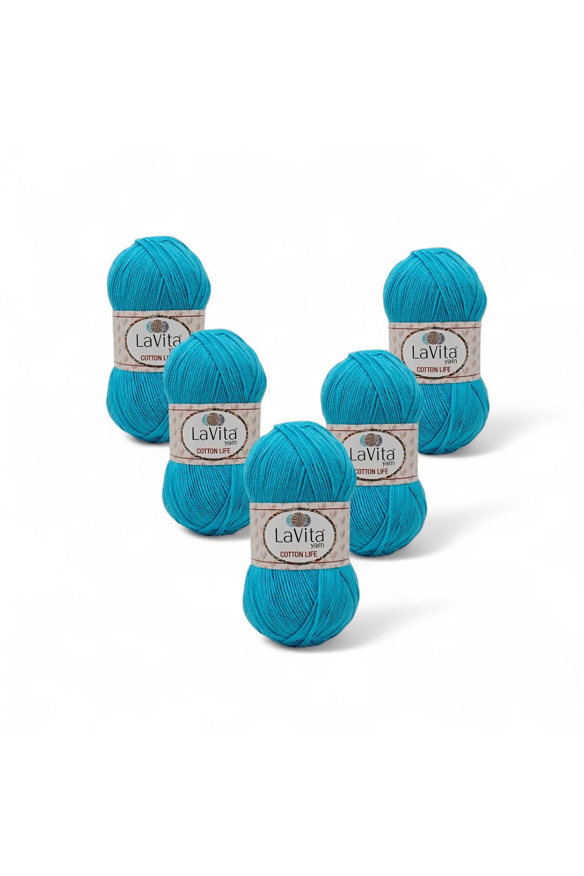 Cotton Life El Örgü İpi %50 Pamuk %50 Akrilik 500gr 5 ADET (5317 TURKUAZ)