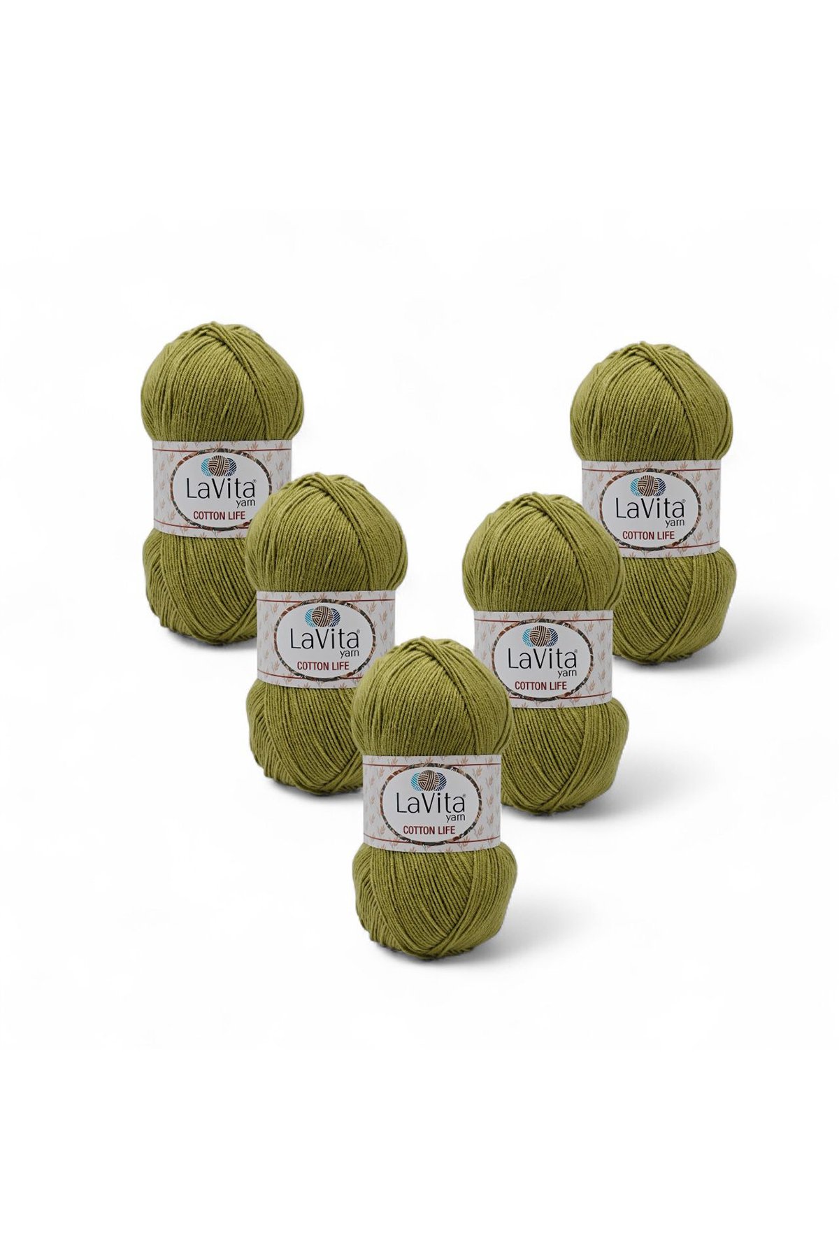 Cotton Life El Örgü İpi %50 Pamuk %50 Akrilik 500gr 5 ADET (8162 FISTIK)