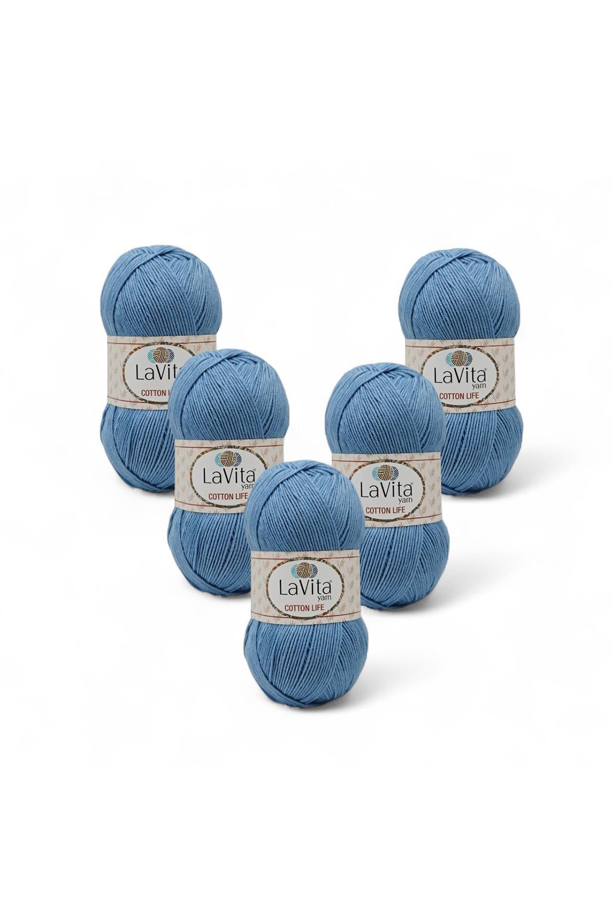Cotton Life El Örgü İpi %50 Pamuk %50 Akrilik 500gr 5 ADET (5316 DENİZ)