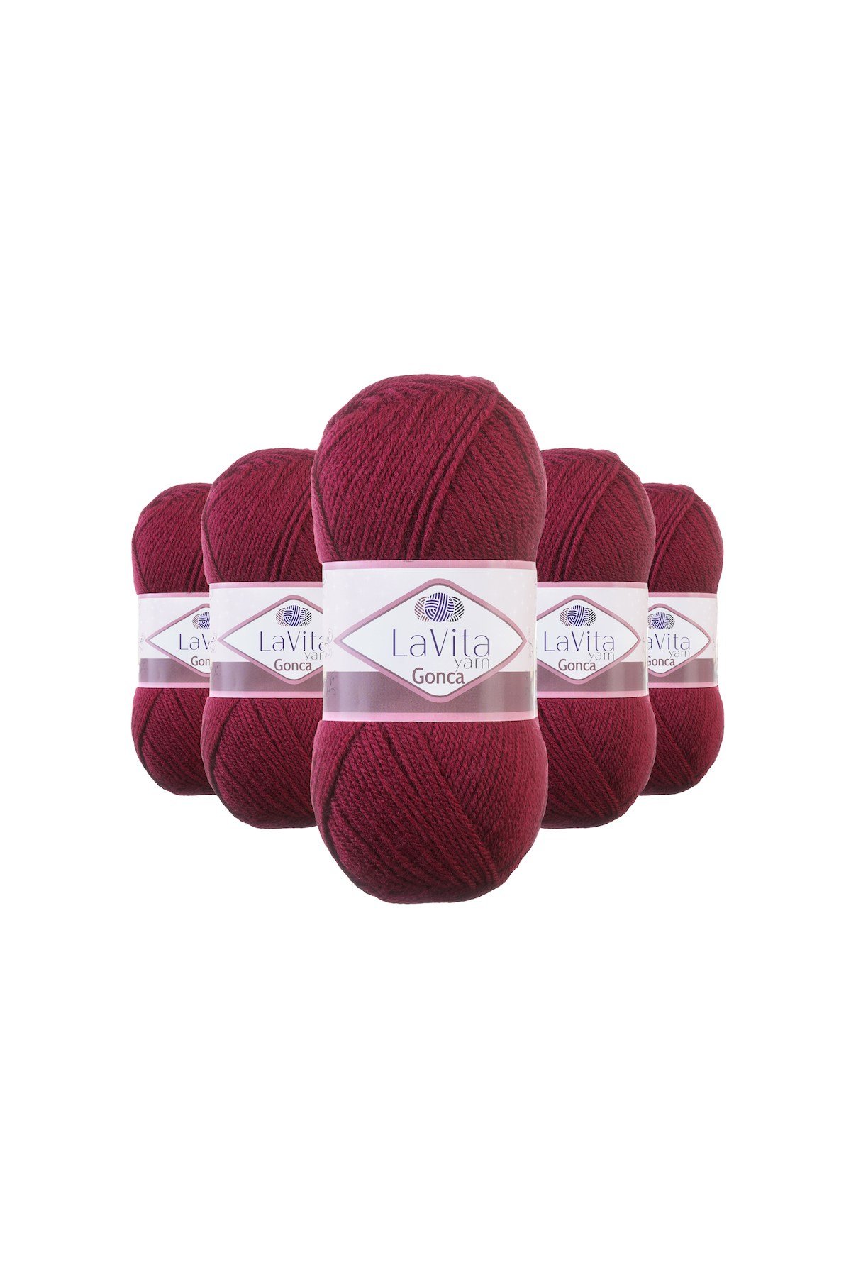 Gonca El Örgü İpi %100 Akrilik 500gr 5 ADET (3209 KOYU BORDO)