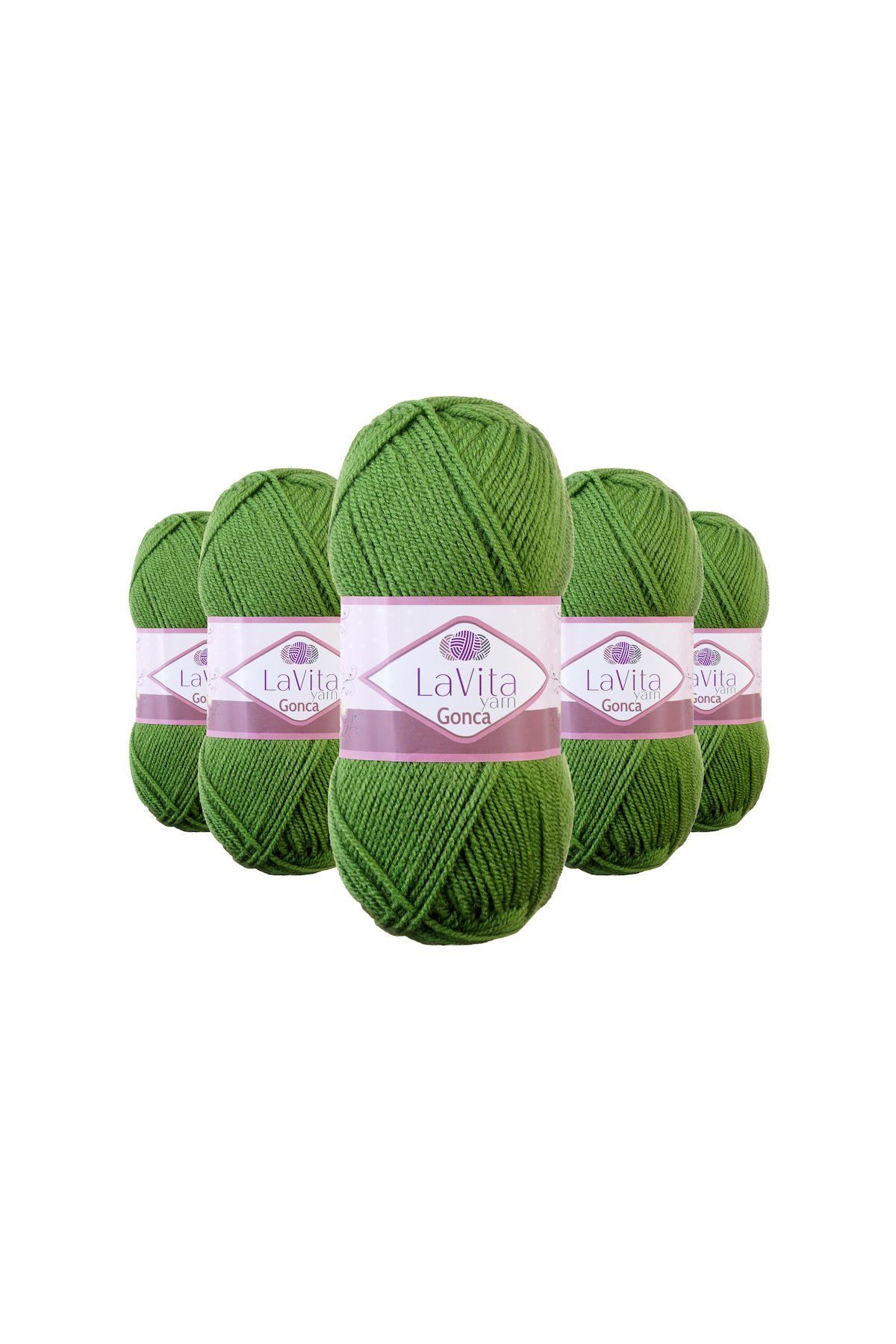 Gonca El Örgü İpi %100 Akrilik 500gr 5 ADET (8124 AÇIK YEŞİL)