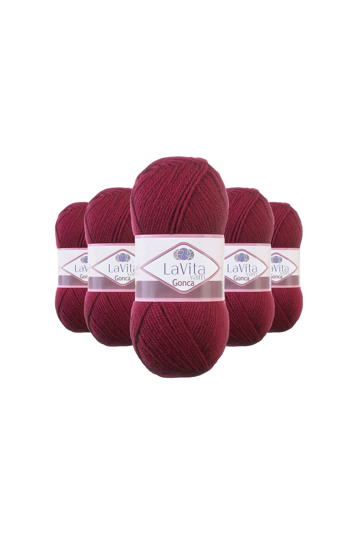 Gonca El Örgü İpi %100 Akrilik 500gr 5 ADET (3209 KOYU BORDO)