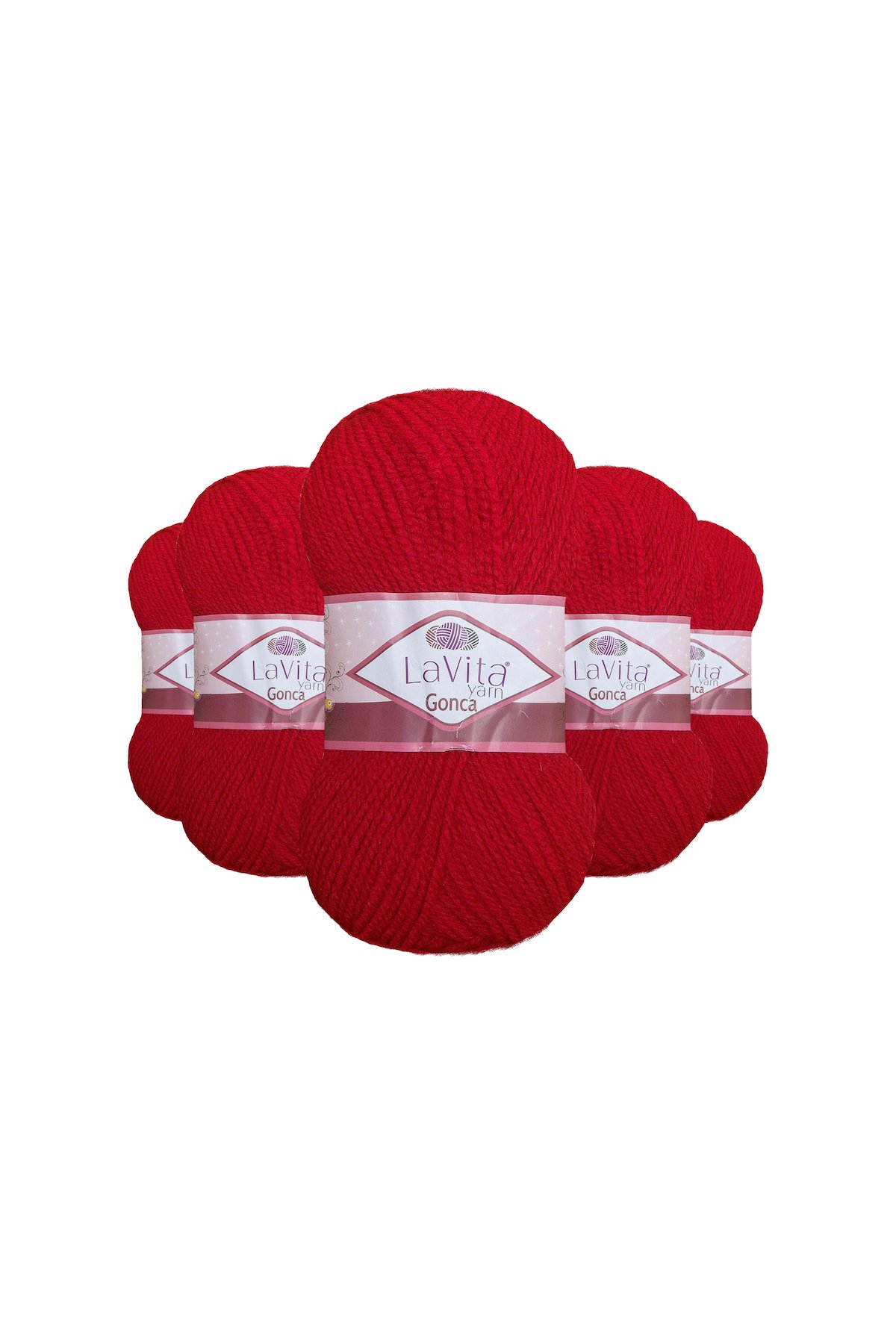 Gonca El Örgü İpi %100 Akrilik 500gr 5 ADET (3004 KIRMIZI)