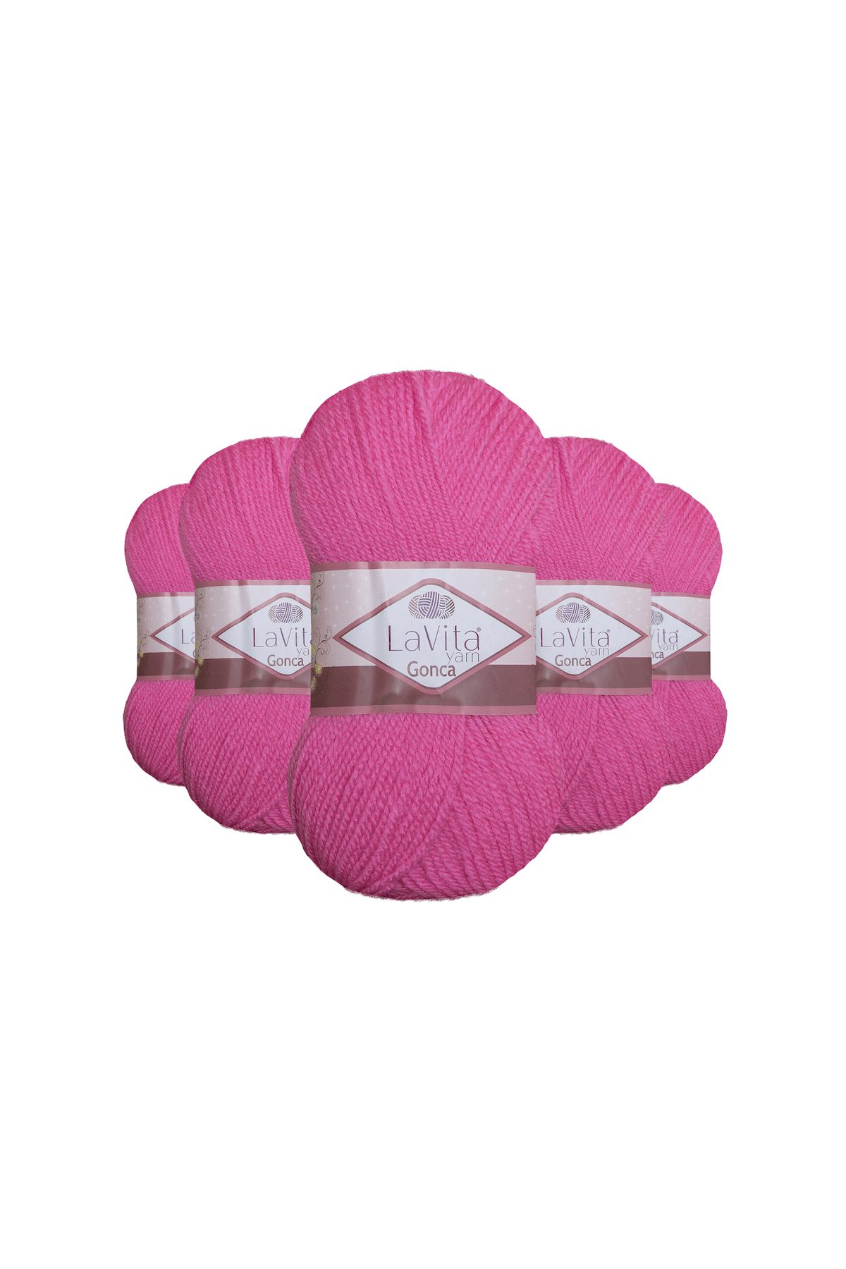Gonca El Örgü İpi %100 Akrilik 500gr 5 ADET (4020 ORTANCA PEMBE)