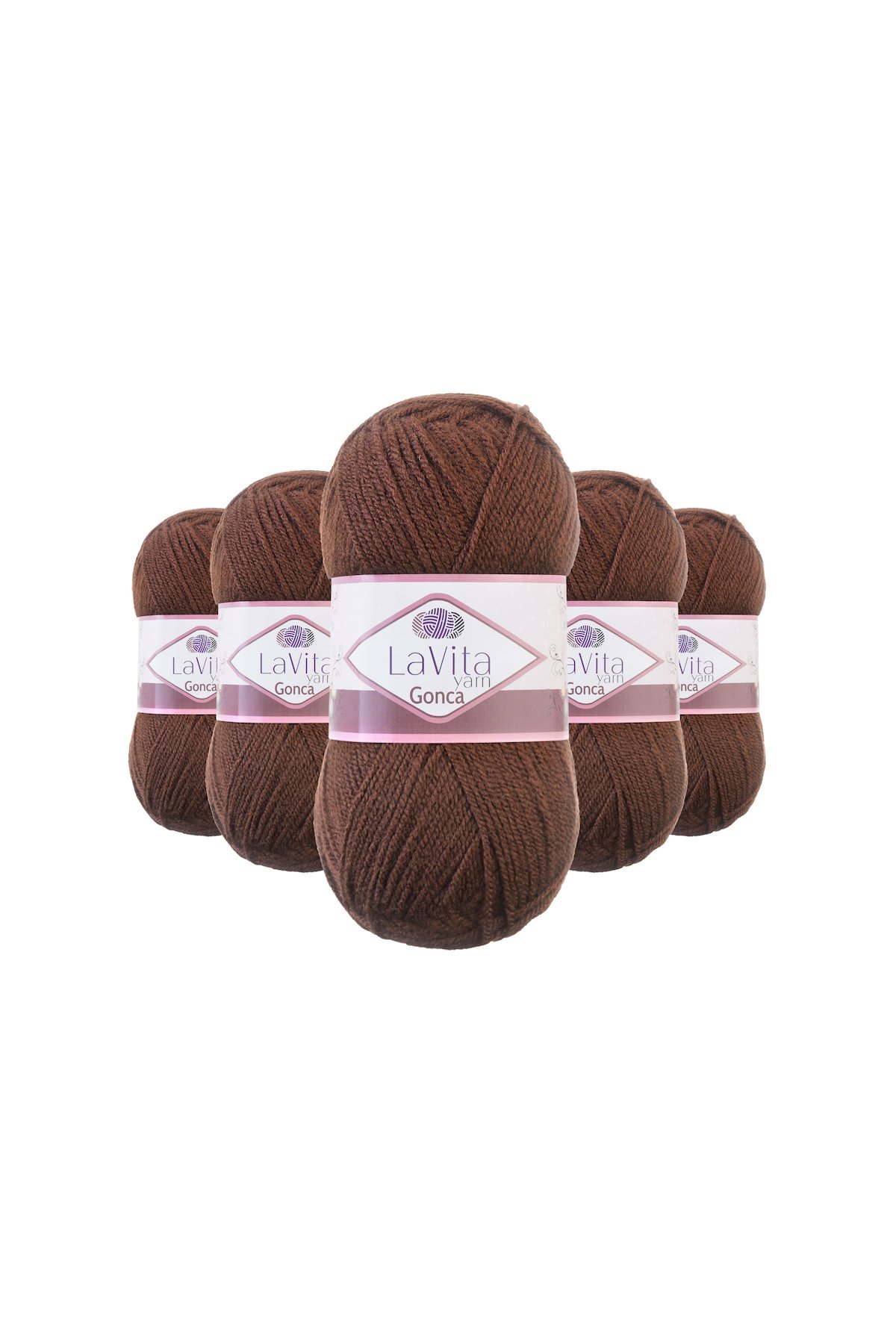 Gonca El Örgü İpi %100 Akrilik 500gr 5 ADET (7221 AĞAÇ KAHVE)