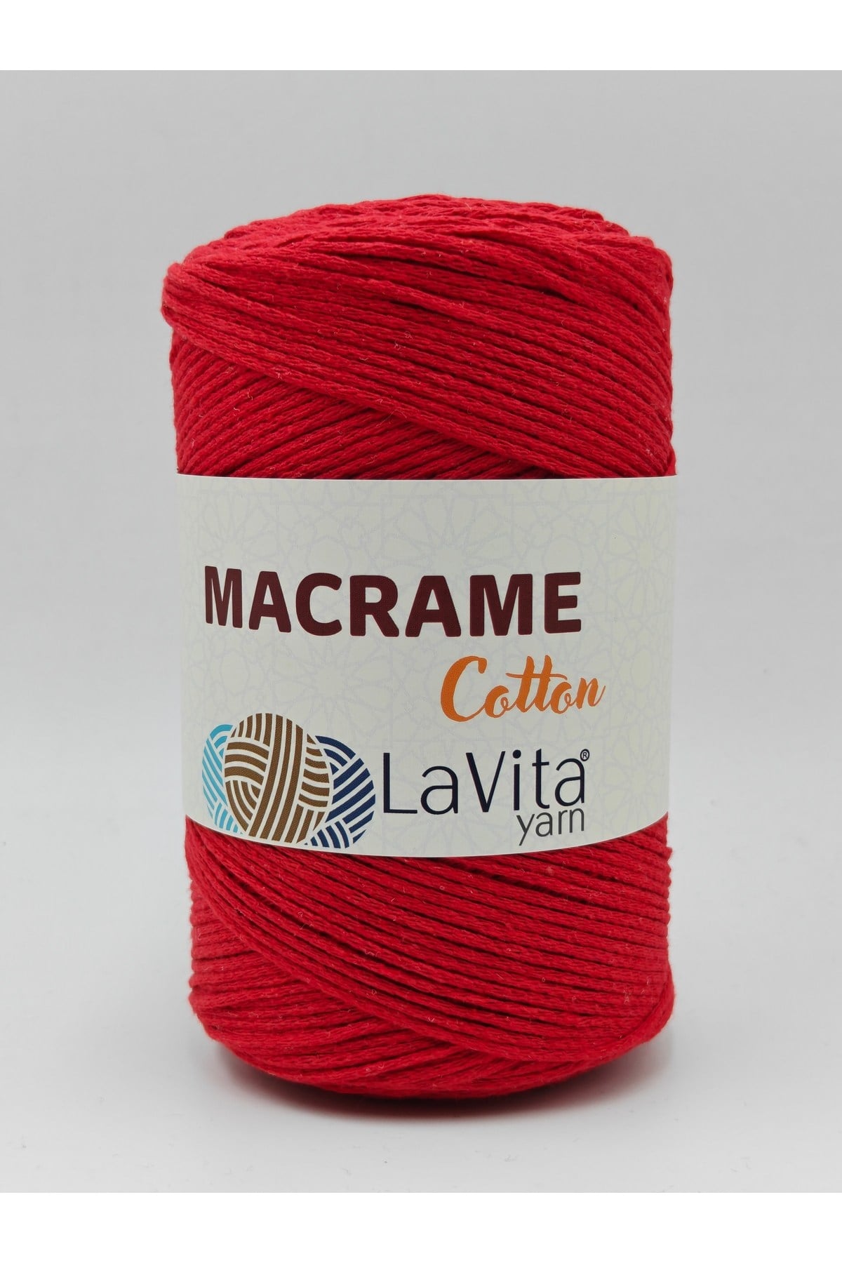 LaVita Macrame Cotton El Örgü İpi %100 Polyester 250gr (8 KIRMIZI)