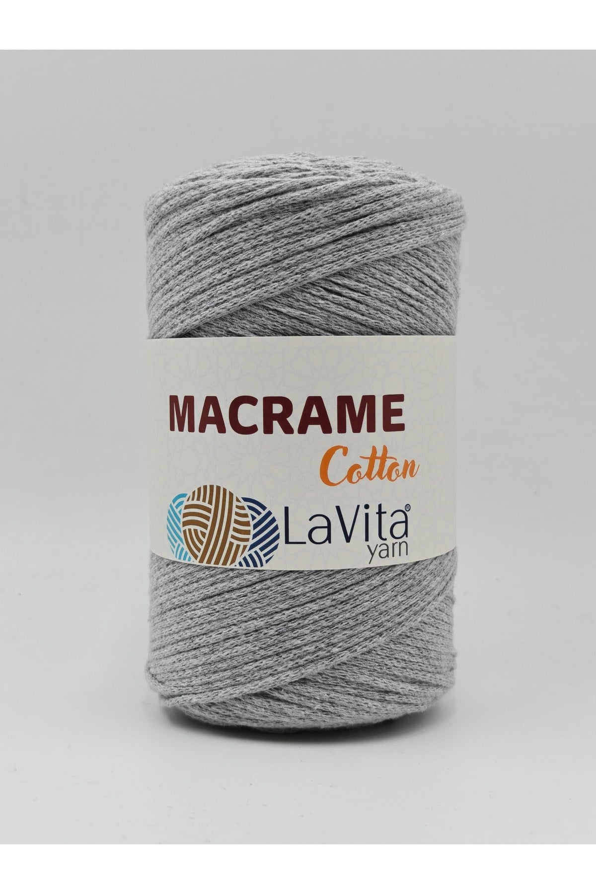 LaVita Macrame Cotton El Örgü İpi %100 Polyester 250gr (32 AÇIK GRİ)