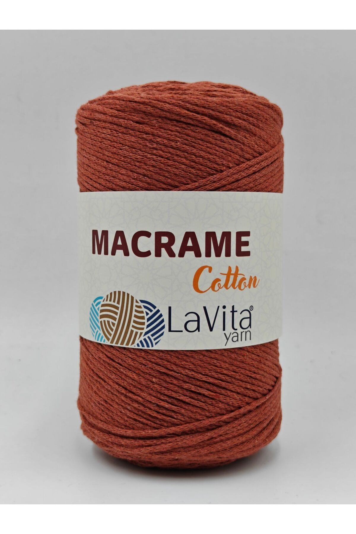 LaVita Macrame Cotton El Örgü İpi %100 Polyester 250gr (6 KİREMİT)