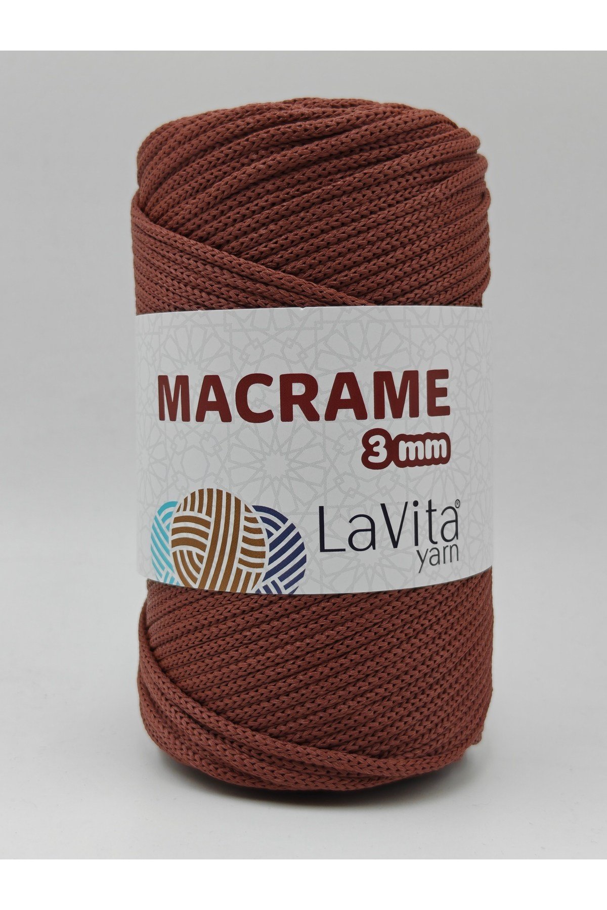 LaVita Macrame El Örgü İpi %100 Polyester 3MM 250gr (2060 KAHVE)