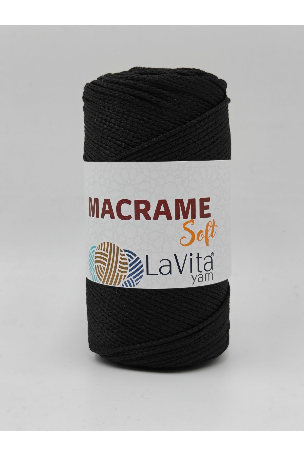 LaVita Macrame Soft El Örgü İpi %100 Polyester 200gr (6500 SİYAH)