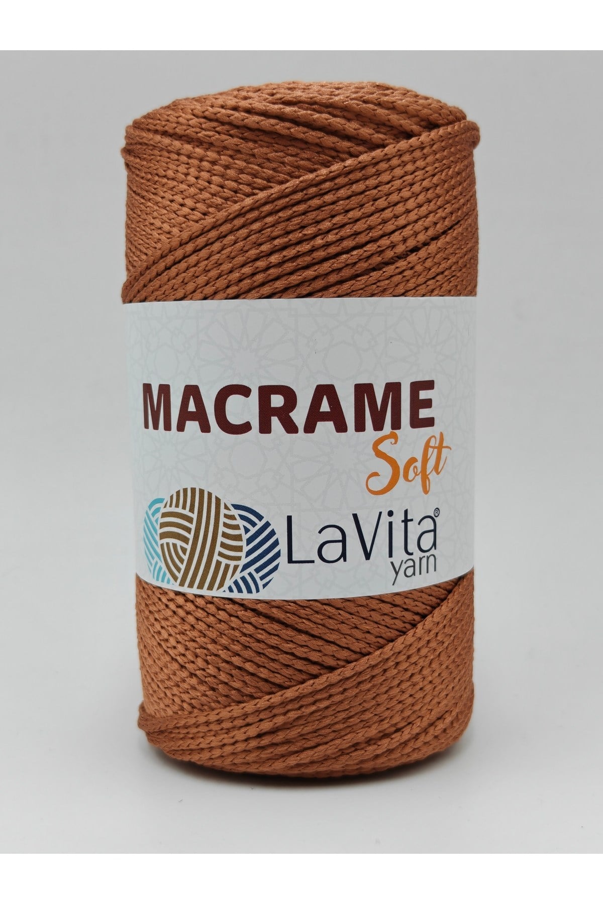 LaVita Macrame Soft El Örgü İpi %100 Polyester 200gr (3104 AÇIK KİREMİT)