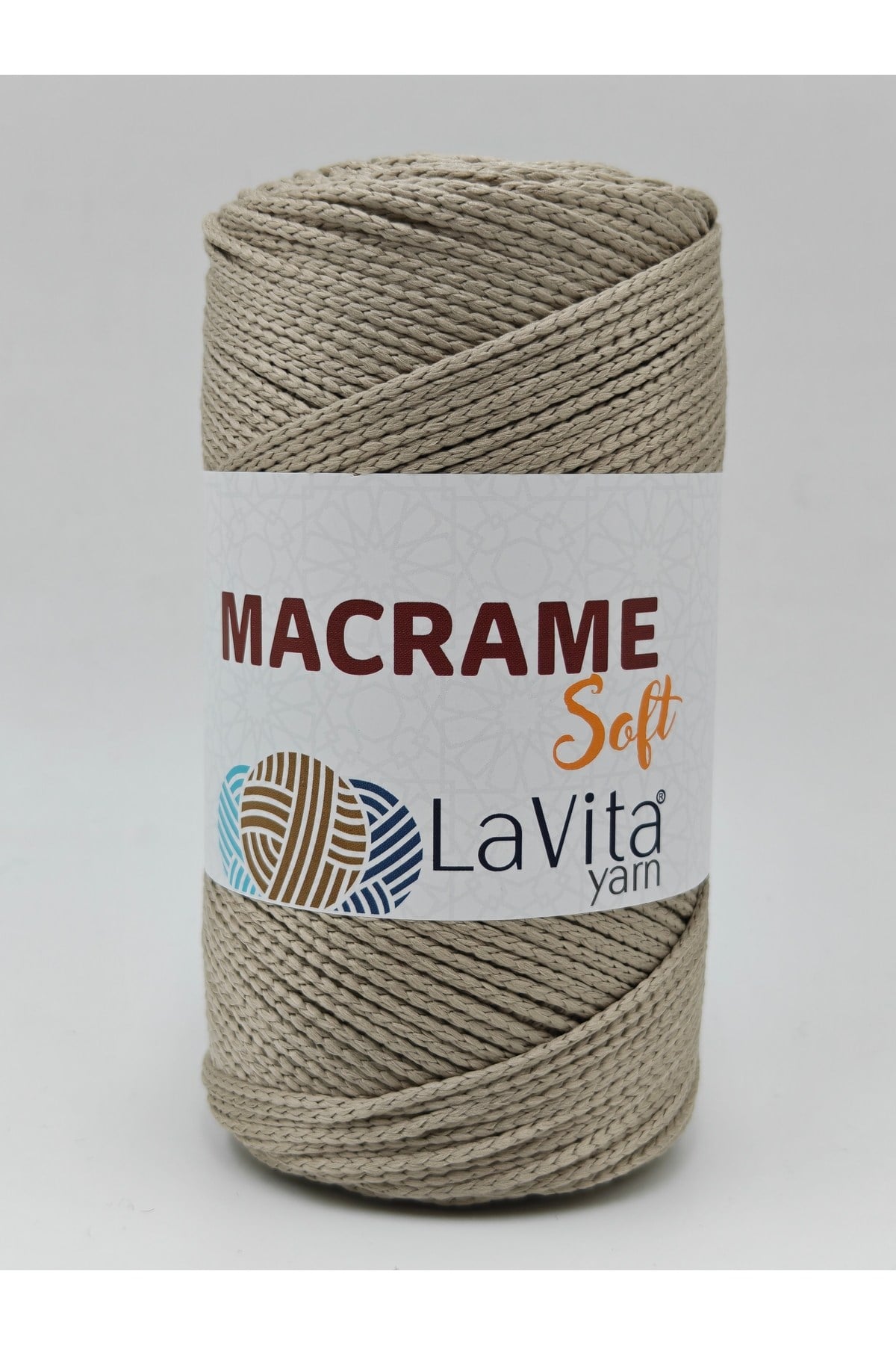 LaVita Macrame Soft El Örgü İpi %100 Polyester 200gr (7128 KOYU BEJ)