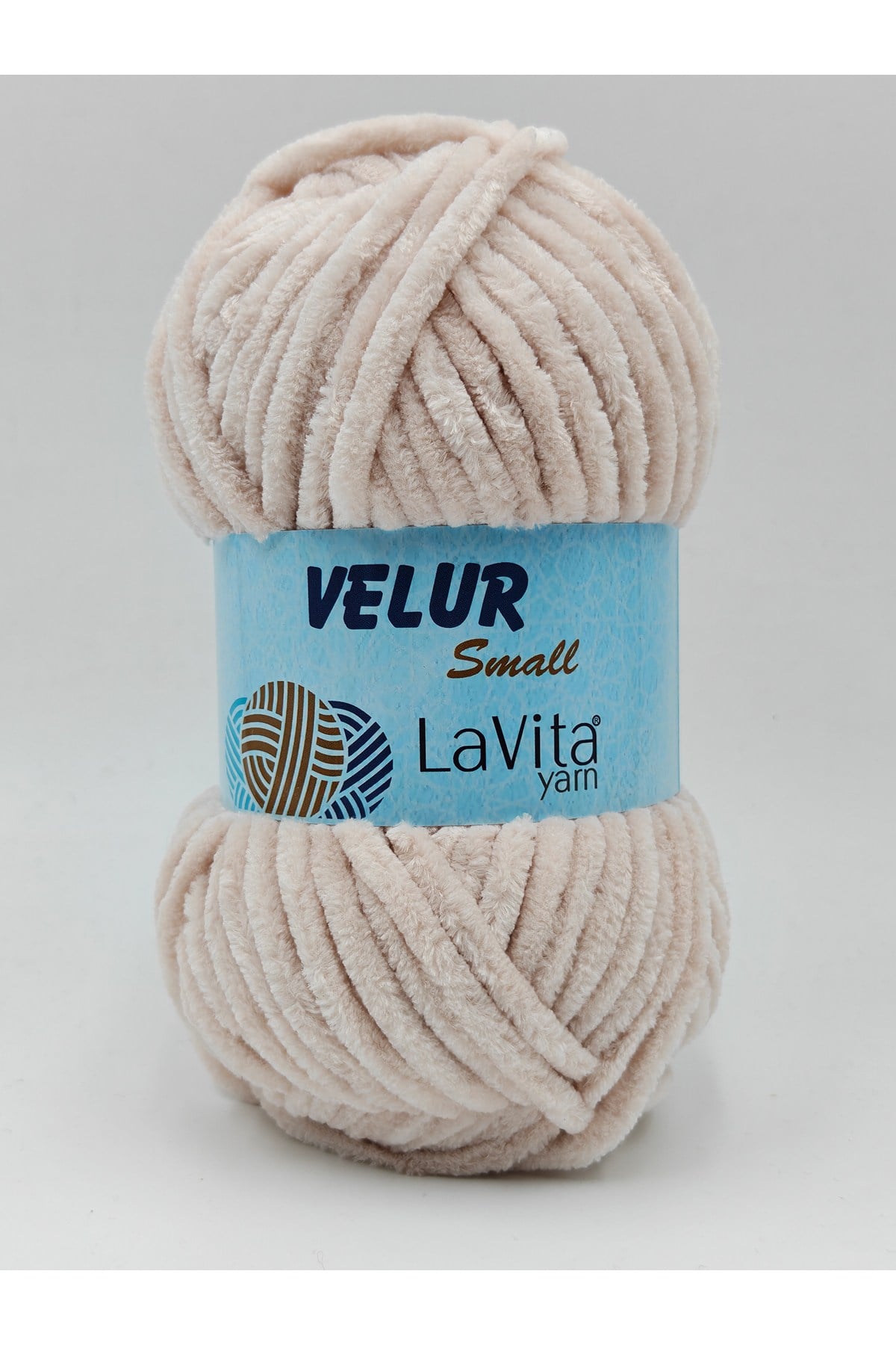 LaVita Velur Small Kadife El Örgü İpi %100 Polyester 50gr (1044 KREM)