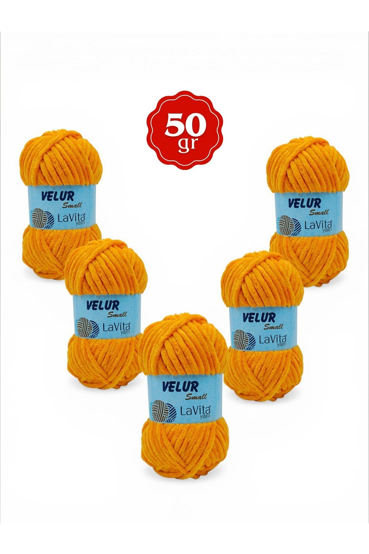 LaVita Velur Small Kadife El Örgü İpi %100 Polyester 250gr 5 ADET (3012 KAYISI)
