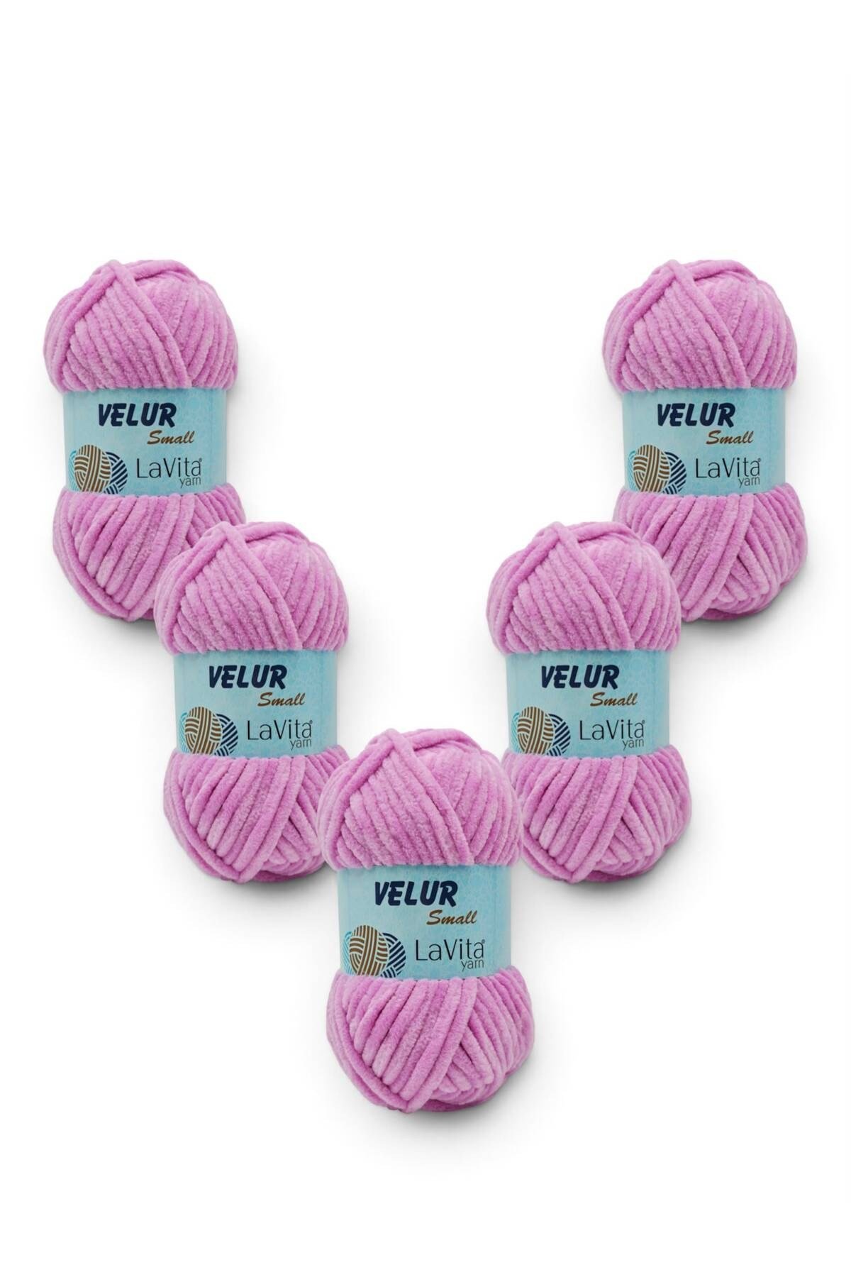 LaVita Velur Small Kadife El Örgü İpi %100 Polyester 250gr 5 ADET (4158 LİLA)