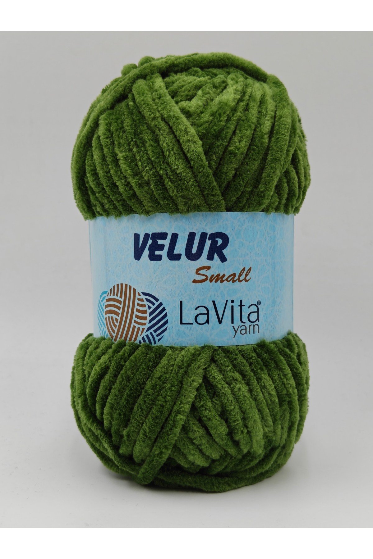 LaVita Velur Small Kadife El Örgü İpi %100 Polyester 50gr (8119 ÇİMEN YEŞİLİ)