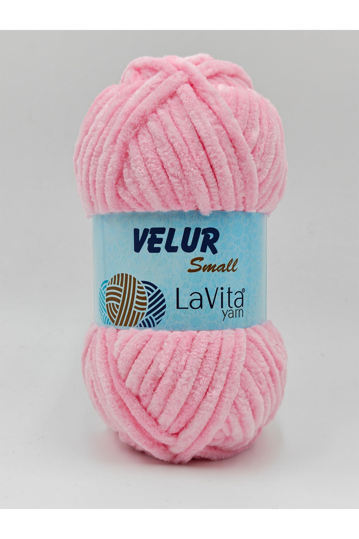 LaVita Velur Small Kadife El Örgü İpi %100 Polyester 50gr (4007 BEBE PEMBE)