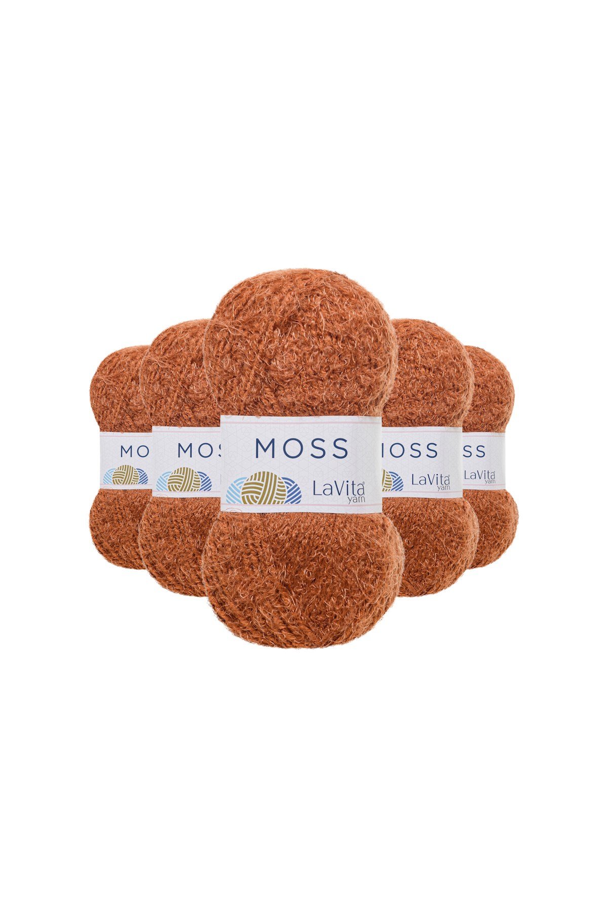 Moss Tüylü El Örgü İpi %45 Polyamid %55 Premium Akrilik 500gr 5 ADET (7233 TARÇIN)