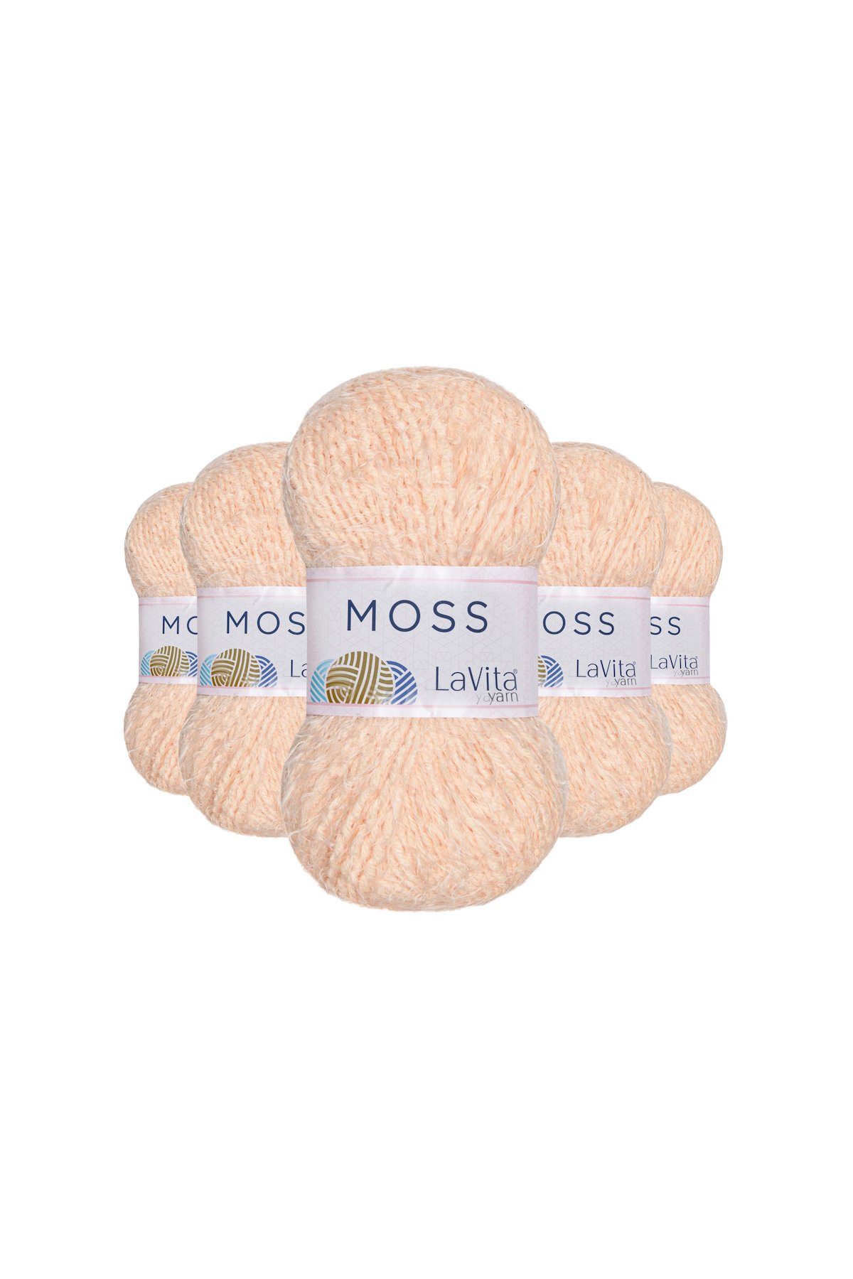 Moss Tüylü El Örgü İpi %45 Polyamid %55 Premium Akrilik 500gr 5 ADET (9541 SOMON)