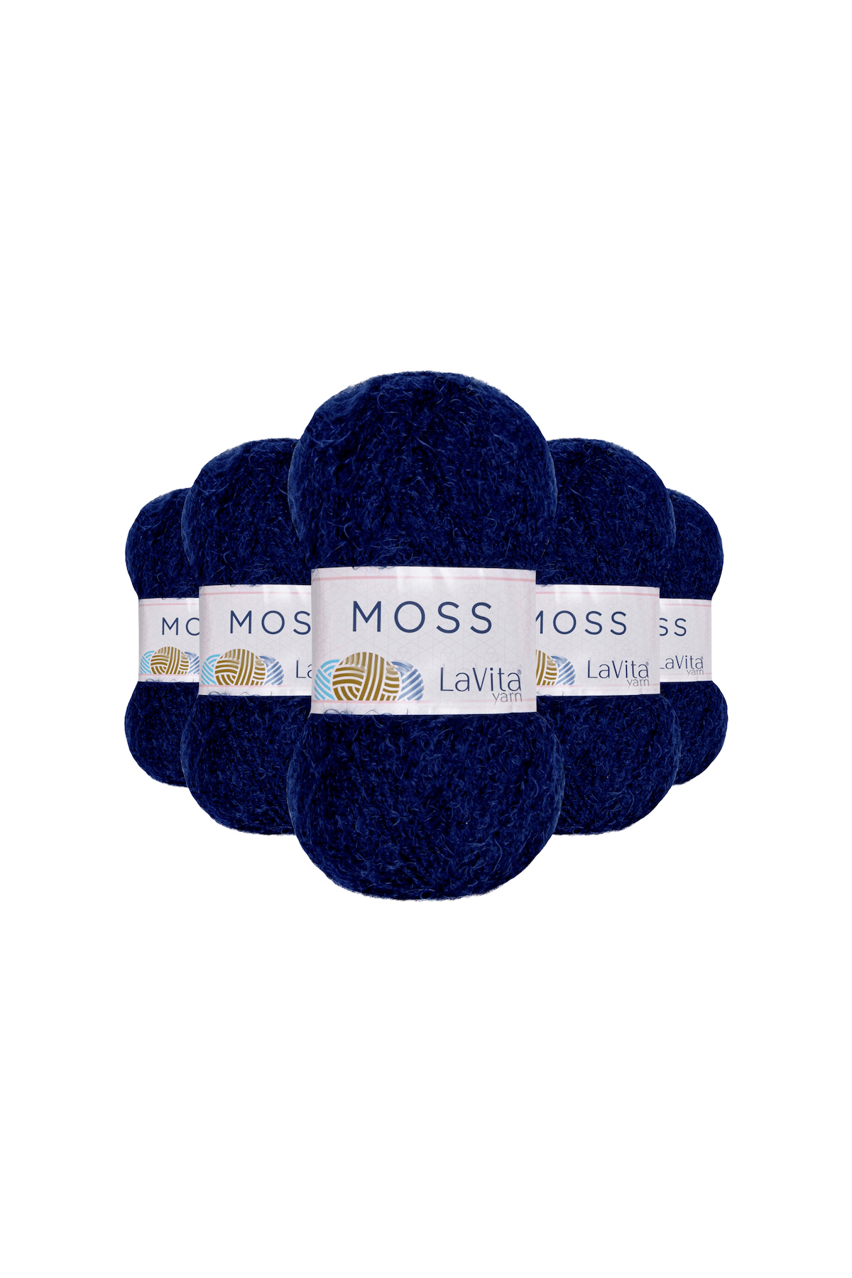Moss Tüylü El Örgü İpi %45 Polyamid %55 Premium Akrilik 500gr 5 ADET (9813 MAVİ)