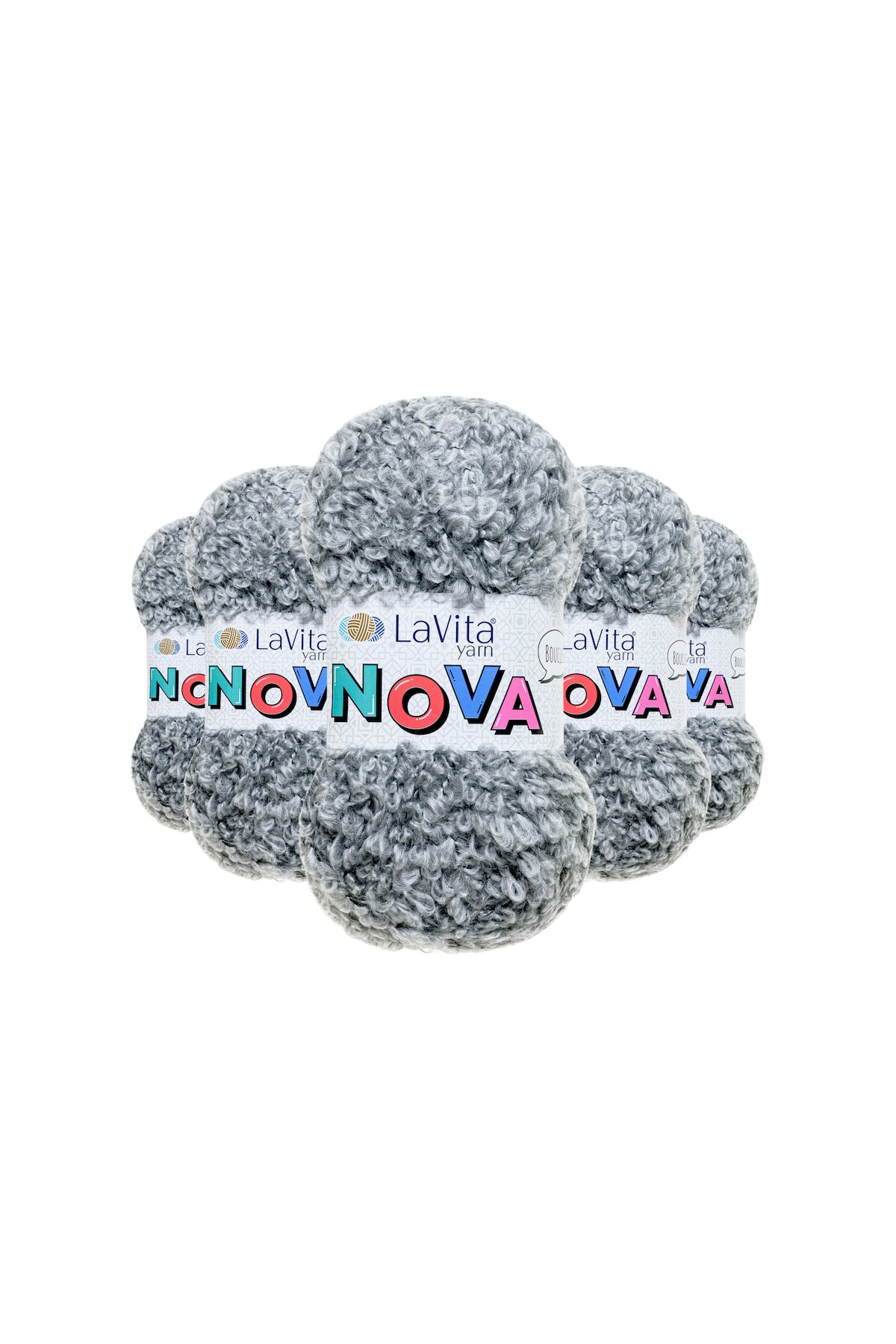 Nova El Örgü İpi %20 Polyester %80 Akrilik 500gr 5 ADET (LN6805 KÜL)