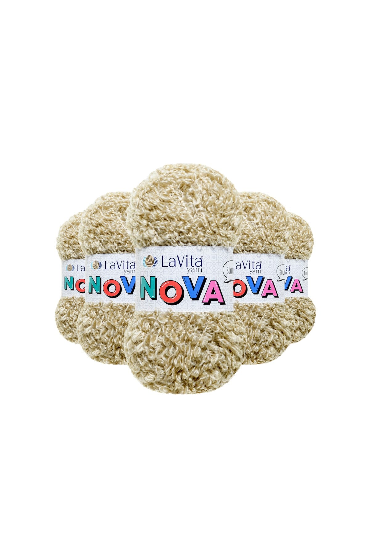 Nova El Örgü İpi %20 Polyester %80 Akrilik 500gr 5 ADET (LN1013 TAŞ)