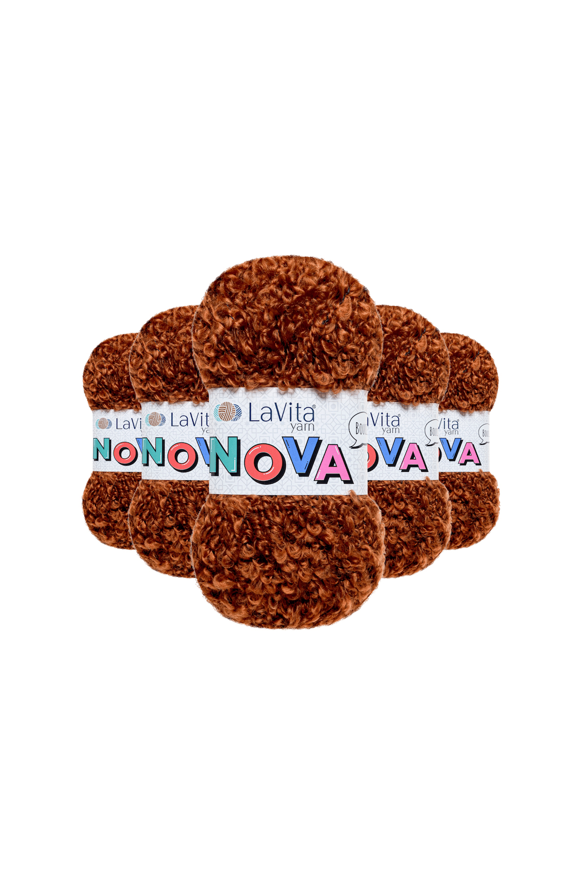 Nova El Örgü İpi %20 Polyester %80 Akrilik 500gr 5 ADET (LN7225 TABA)
