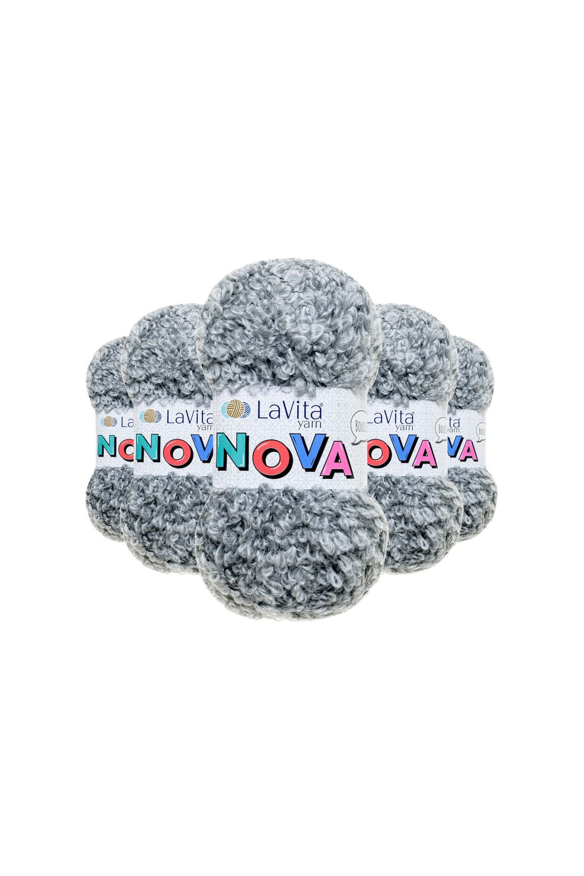 Nova El Örgü İpi %20 Polyester %80 Akrilik 500gr 5 ADET (LN6805 KÜL)