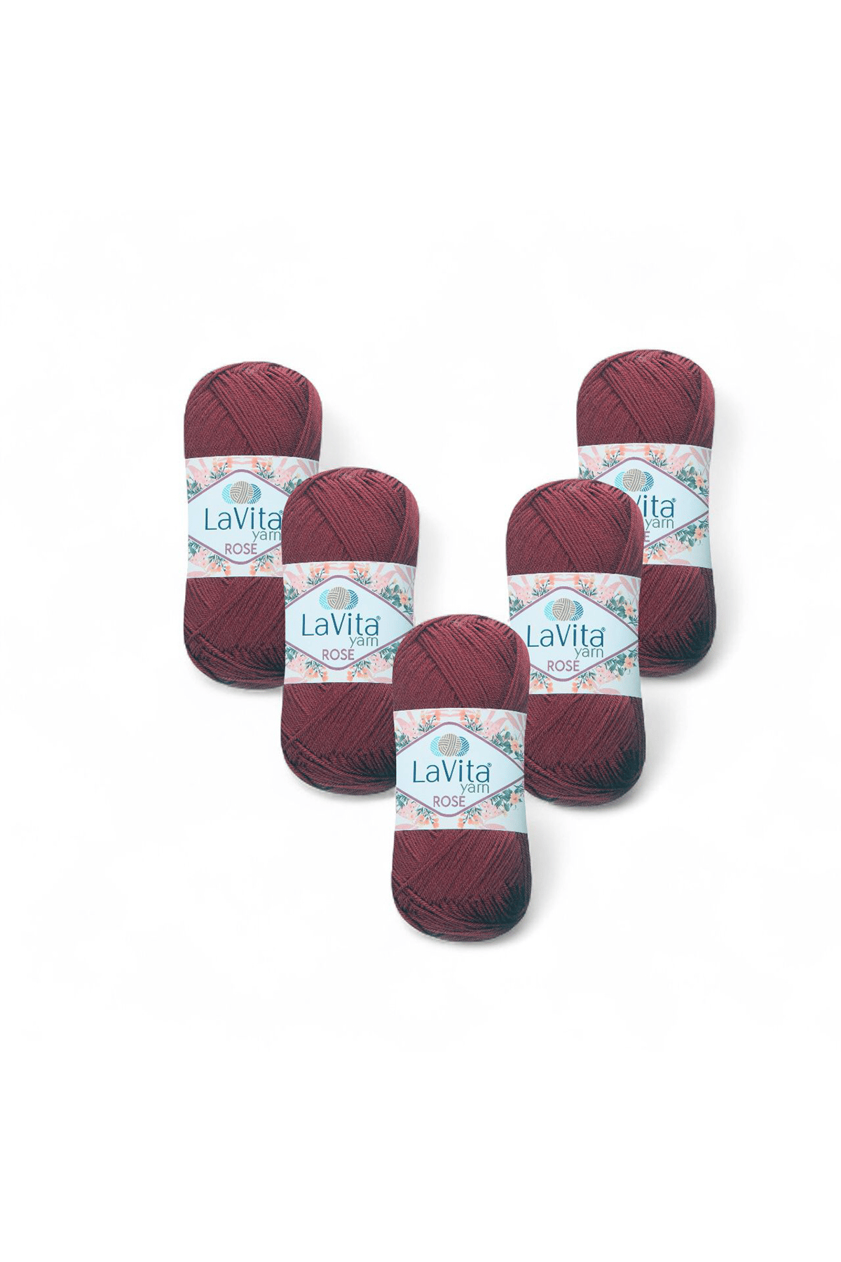Rose El Örgü İpi %100 Akrilik 500gr 5 ADET (3212 BORDO)