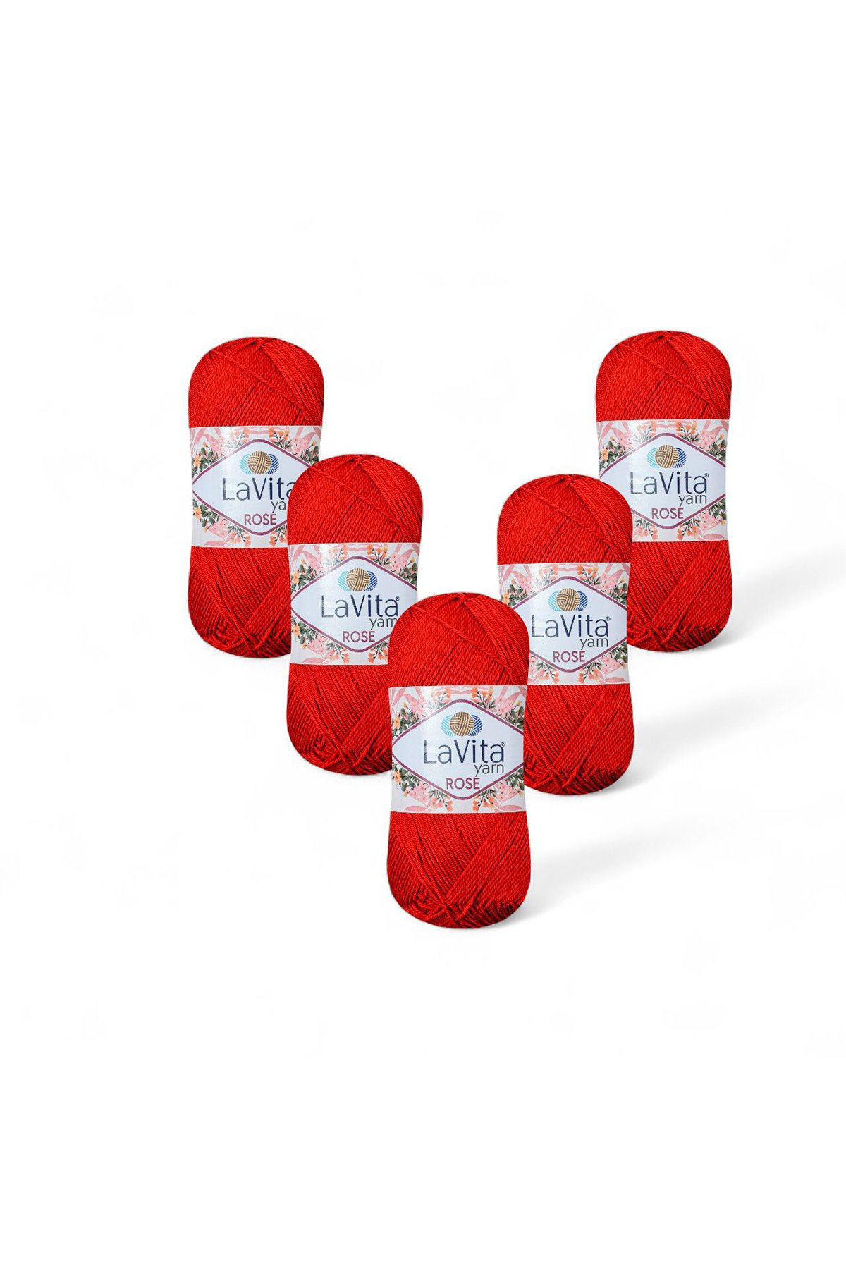 Rose El Örgü İpi %100 Akrilik 500gr 5 ADET (3021 KIRMIZI)