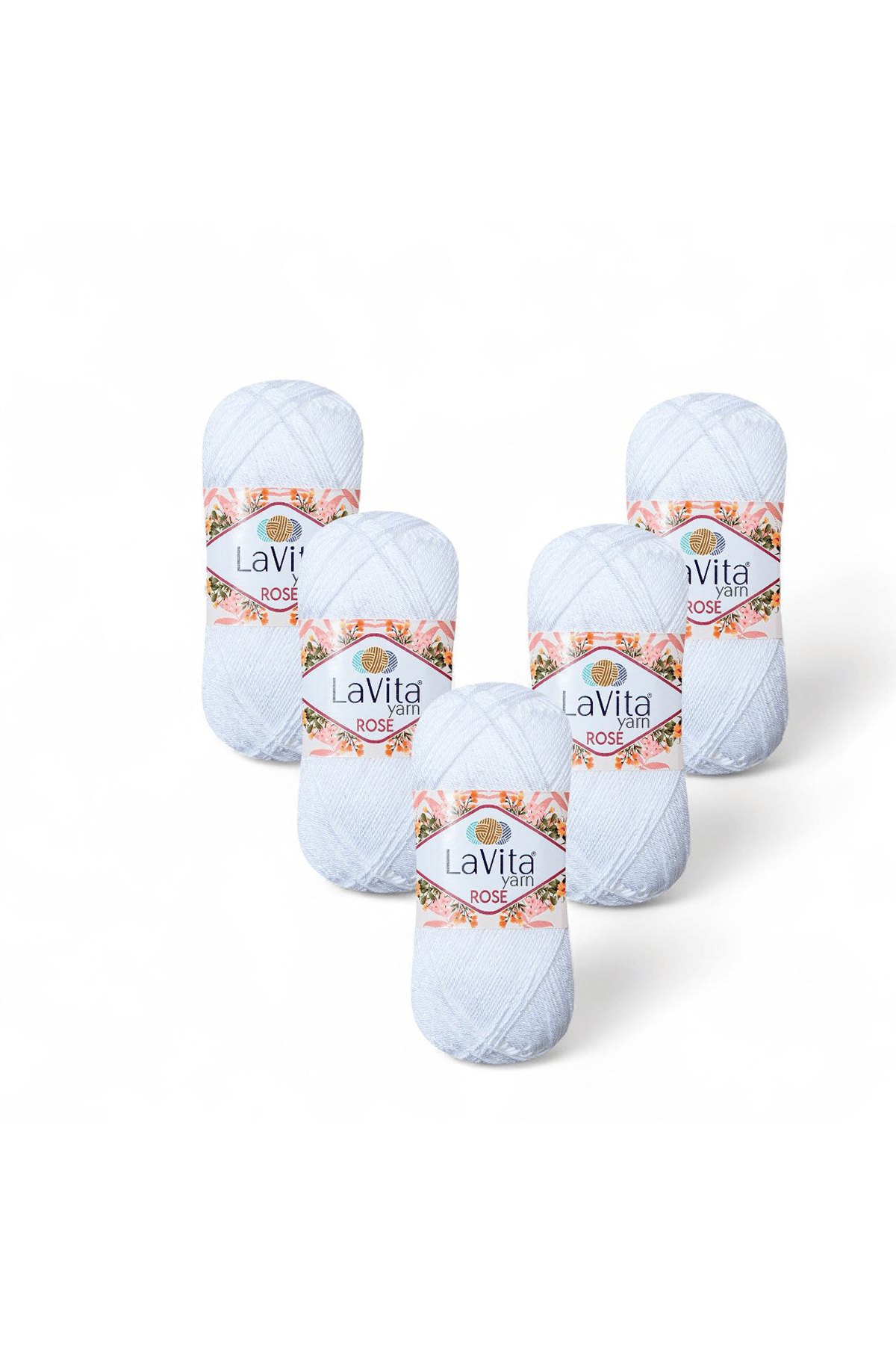 Rose El Örgü İpi %100 Akrilik 500gr 5 ADET (1002 OPTİK)