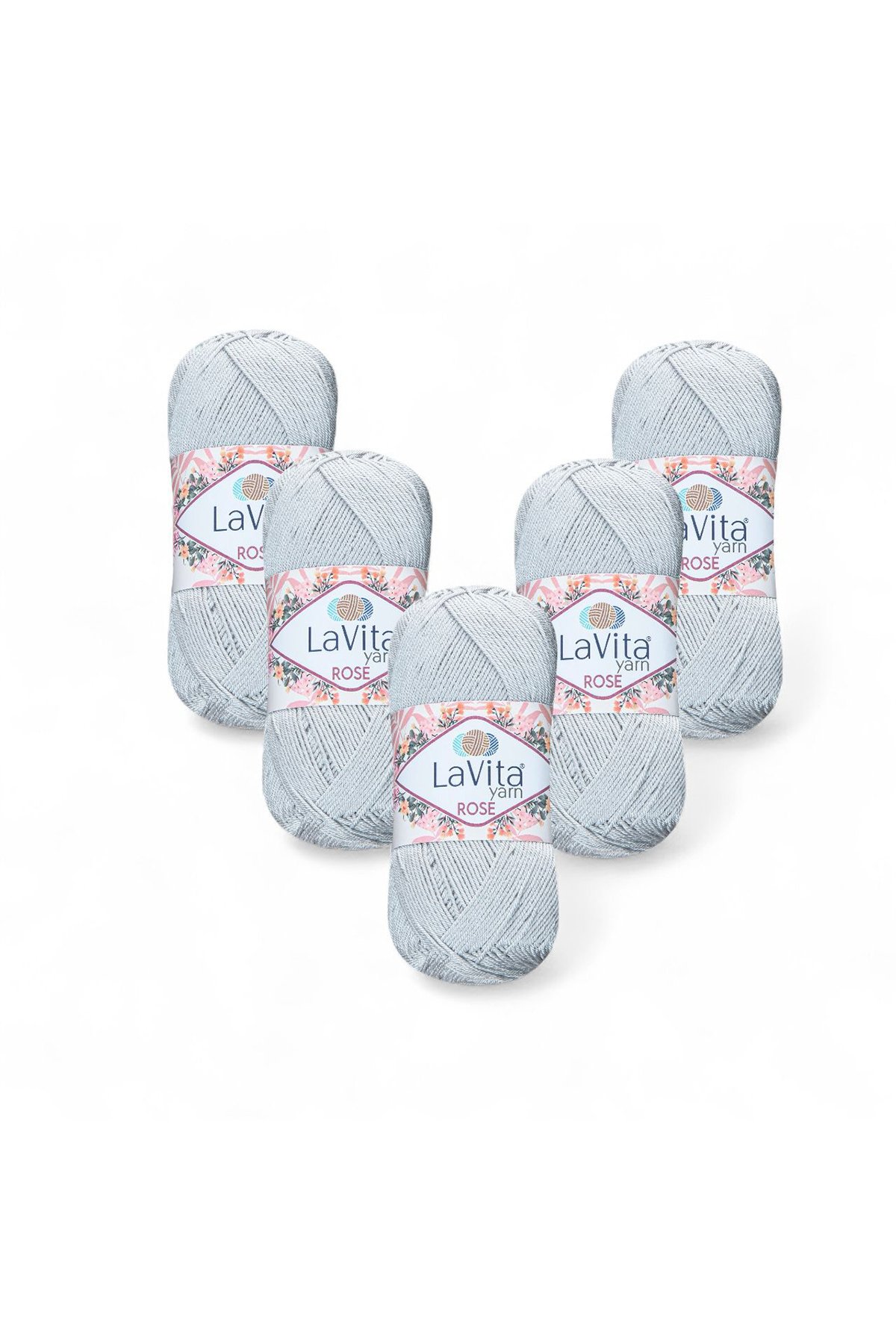 Rose El Örgü İpi %100 Akrilik 500gr 5 ADET (6036 AÇIK GRİ)