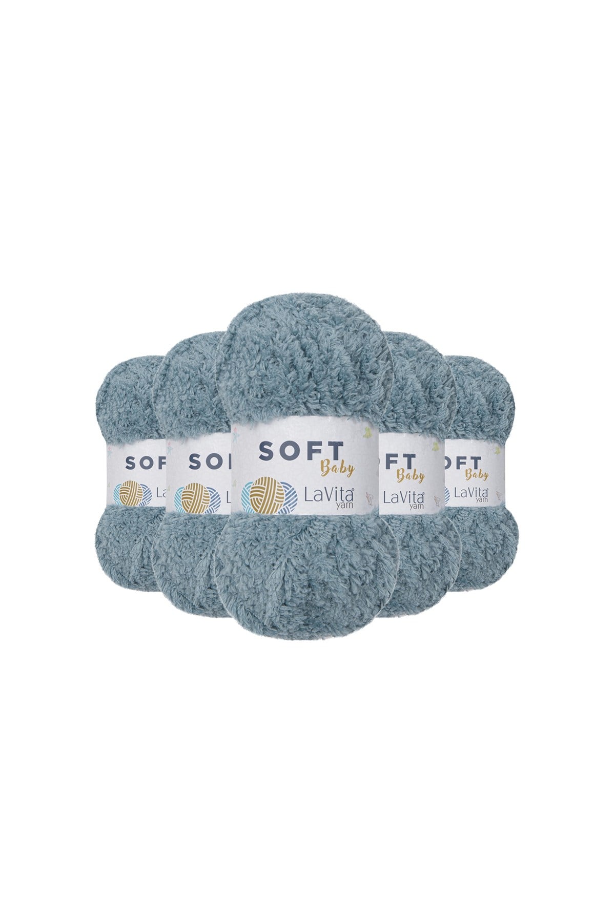 Soft El Örgü İpi %100 Soft Polyester 500gr 5 ADET (6032 ARONA)