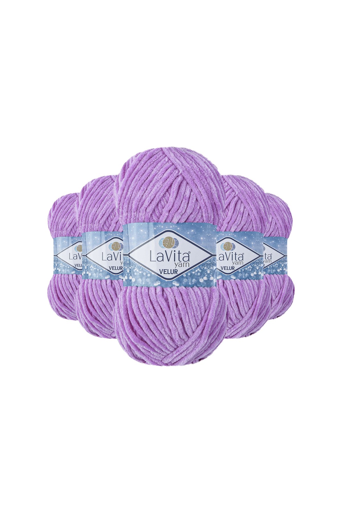 Velur Kadife El Örgü İpi %100 Polyester 500gr 5 ADET (4158 LİLA)