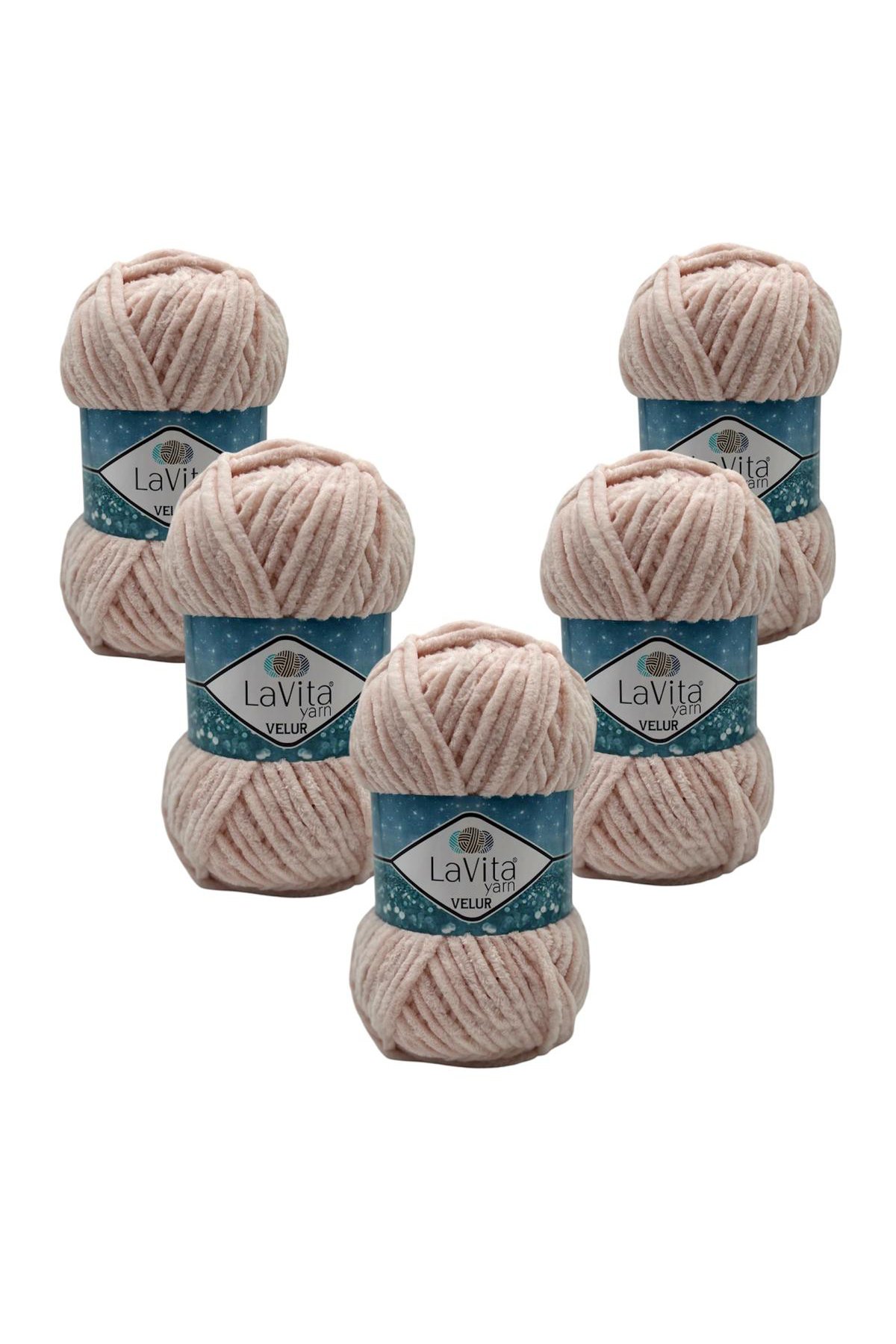 Velur Kadife El Örgü İpi %100 Polyester 500gr 5 ADET (4141 A.PUDRA)