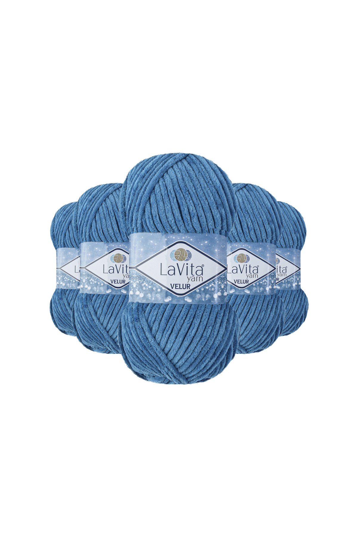 Velur Kadife El Örgü İpi %100 Polyester 500gr 5 ADET (5056 PETROL)